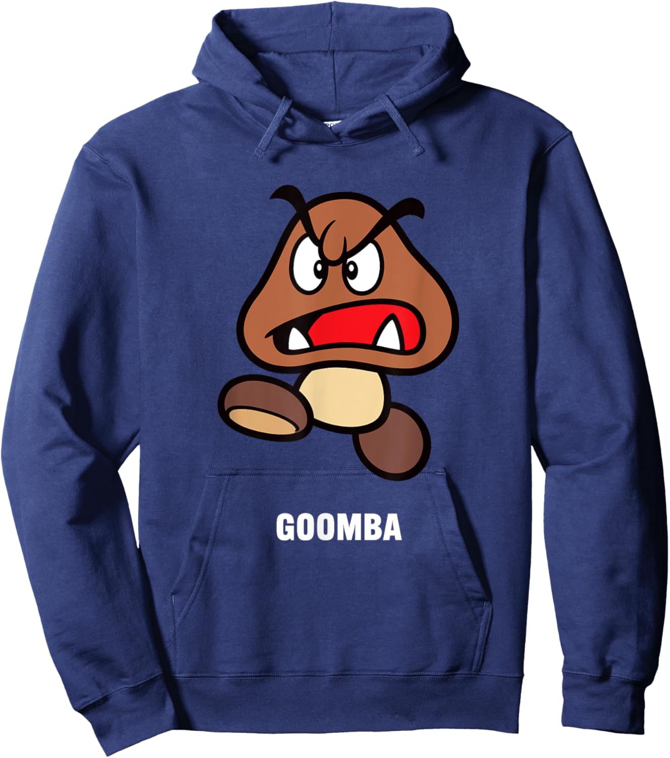 Super Mario Bros Goomba Run Center Icon Hoodie - Hoodie | Navy