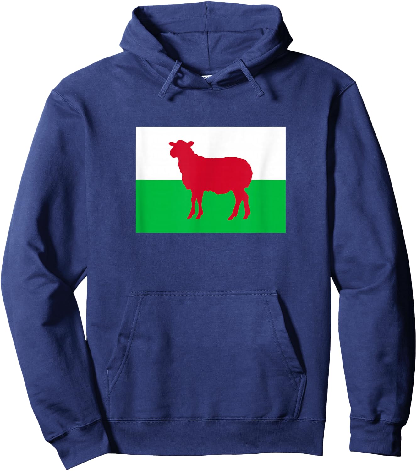 Welsh Sheep Wales Flag Funny Dragon Cymru Cardiff Wrexham Hoodie - Hoodie | Navy