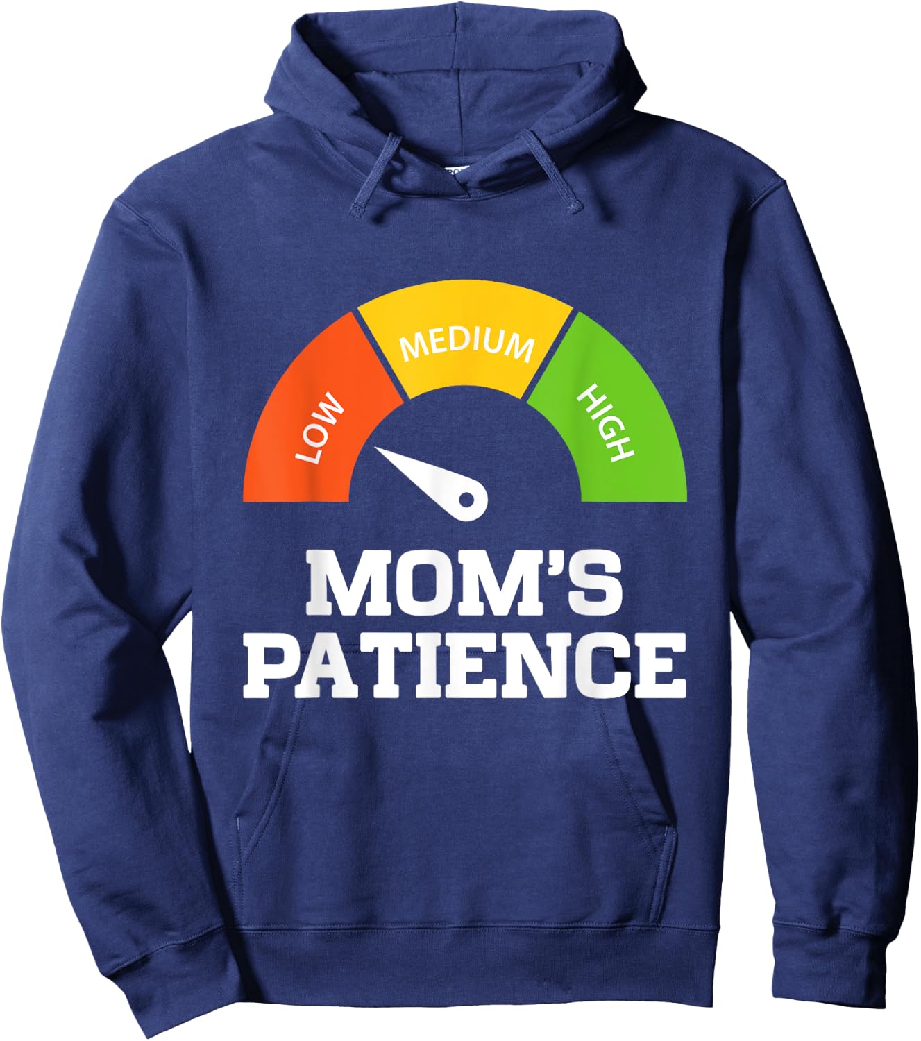 Empty Patience Meter Funny Mothers Day Birthday Women Mom Hoodie - Hoodie | Navy