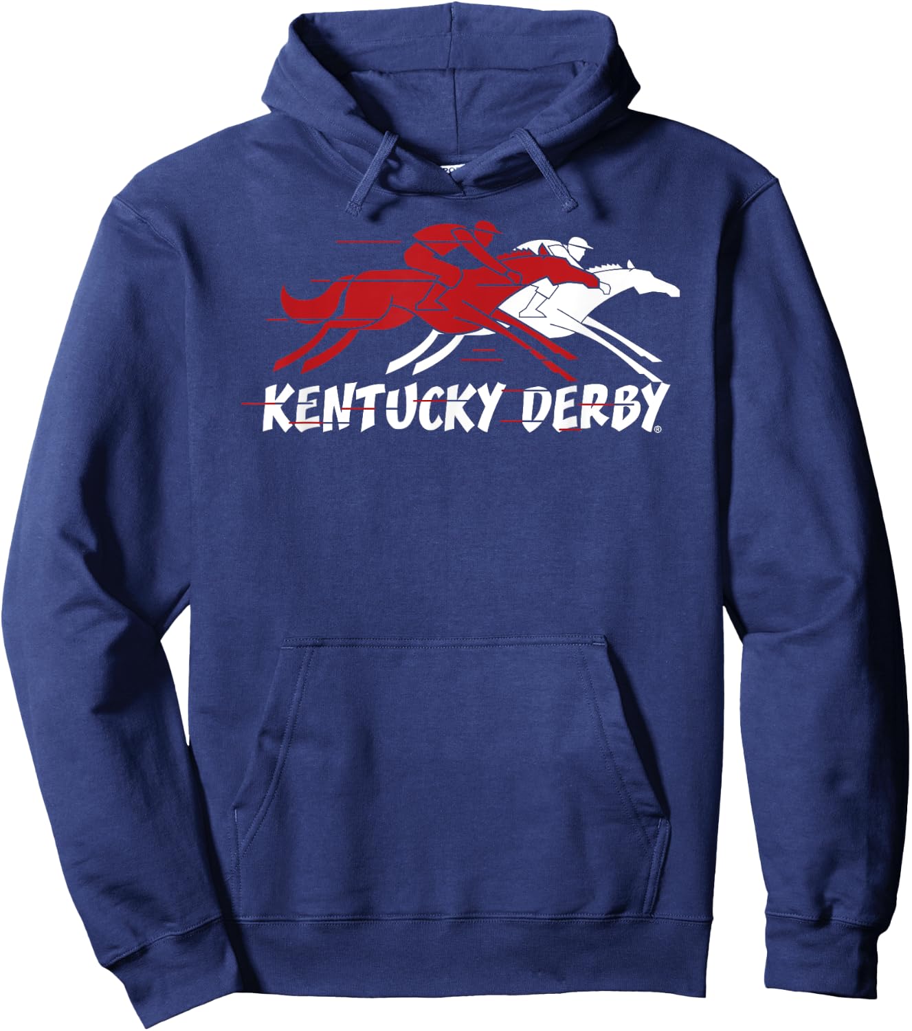 Kentucky Derby Horse Race Logo Officially Licensed Hoodie - Hoodie | Navy