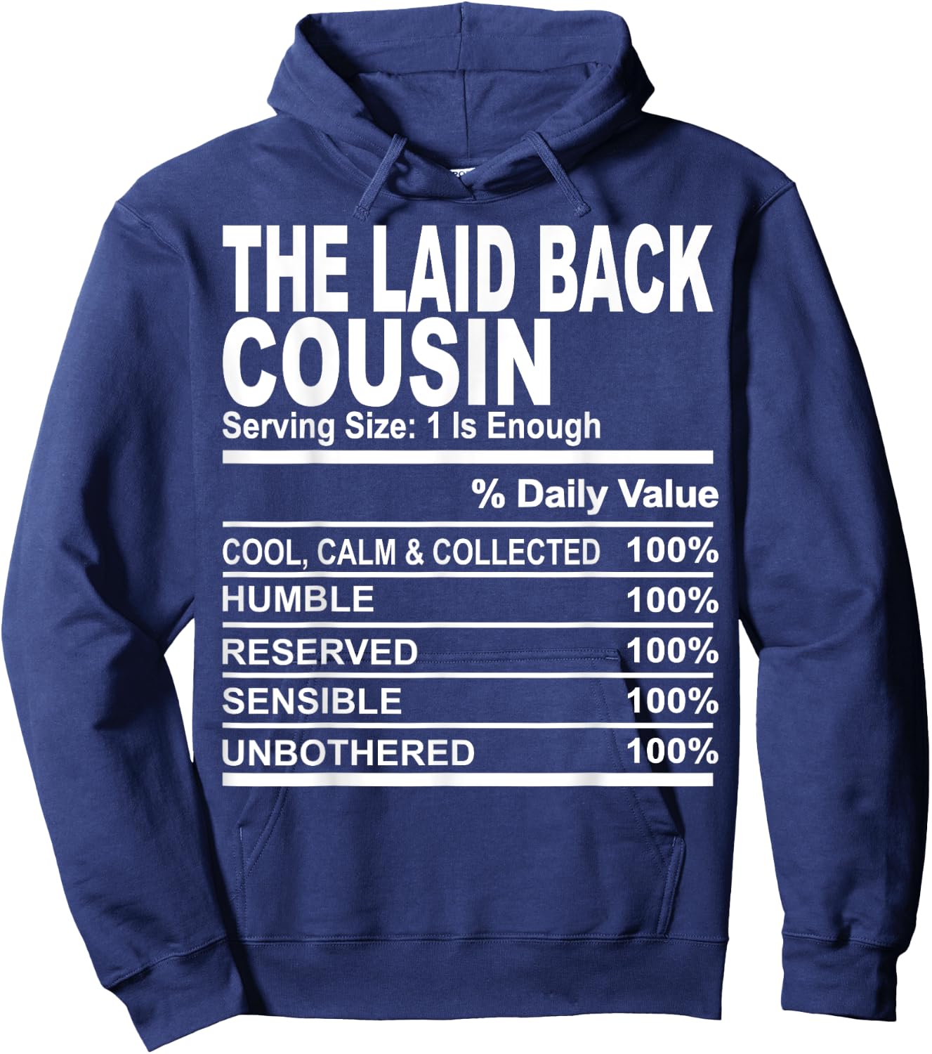 The laid back cousin funny family matching love cousins Hoodie - Hoodie | Navy