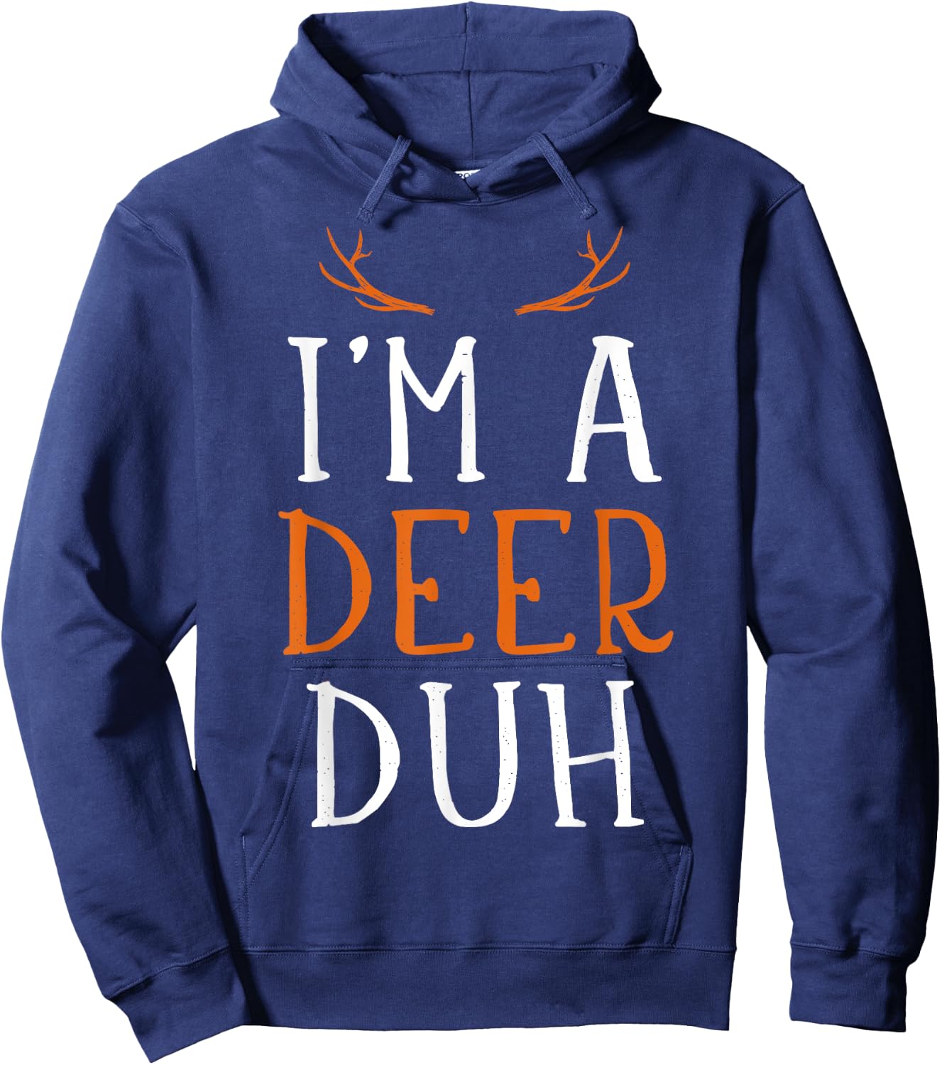 Funny lazy easy Im a deer costume for DIY halloween party Hoodie - Hoodie | Navy
