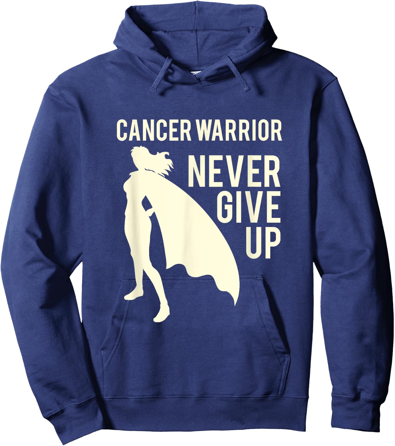 Cancer warrior girl, never give up, super woman patient Hoodie - Hoodie | Navy