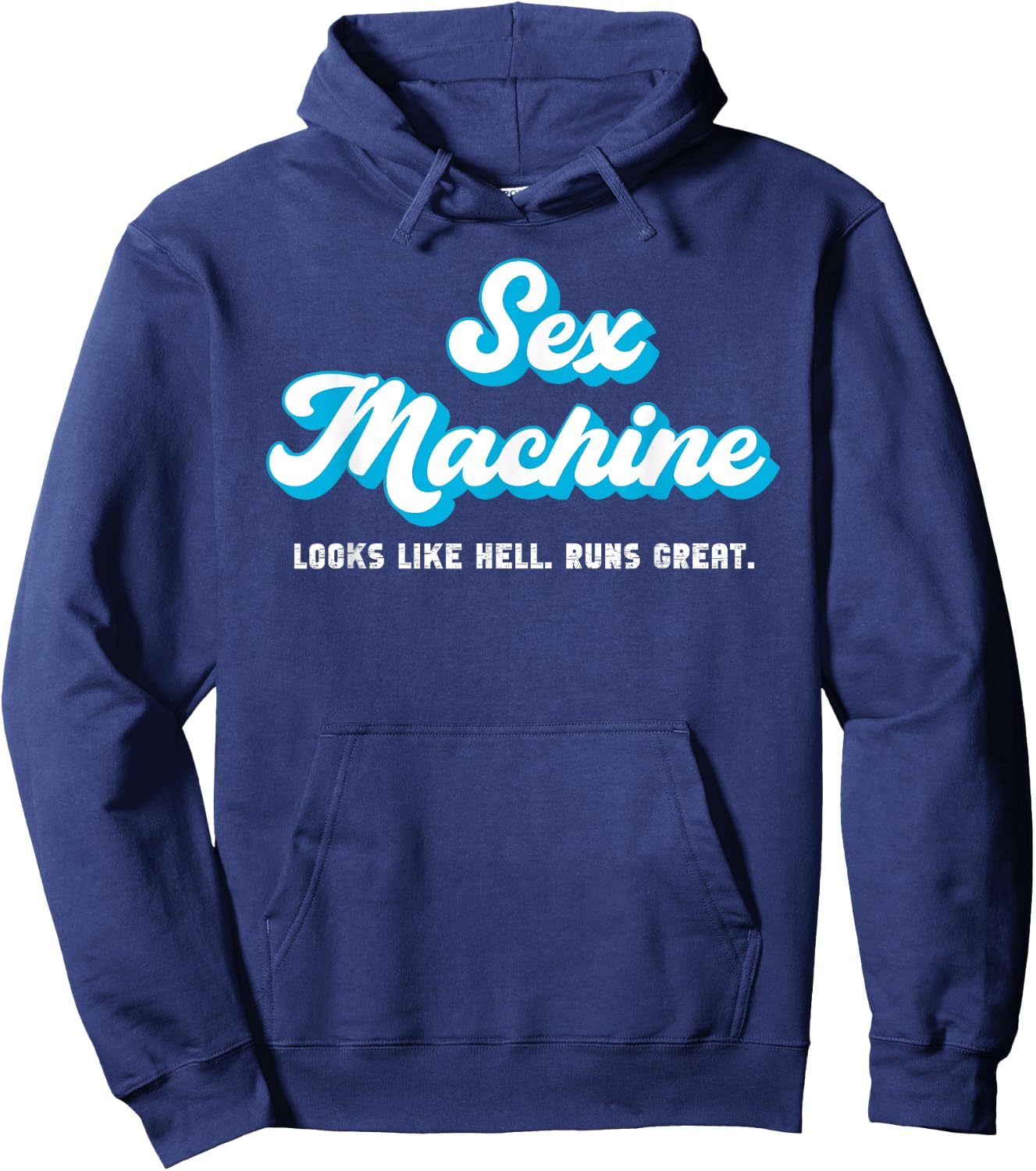 Vintage Sex Machine Dumb Jokes Hoodie - Hoodie | Navy