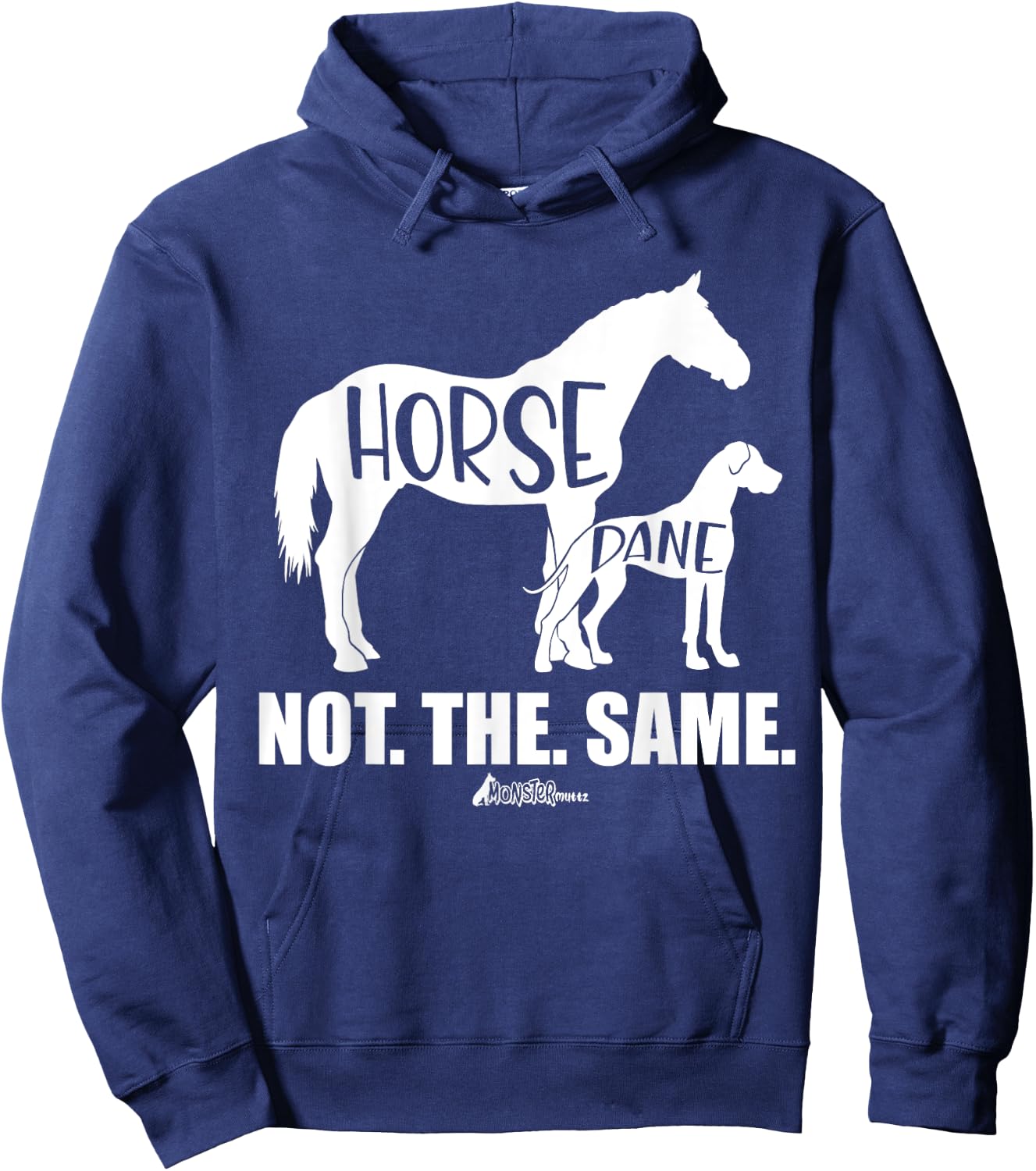 Horse Dane Not The Same, Great Dane Shirt, Funny dog Lover Hoodie - Hoodie | Navy