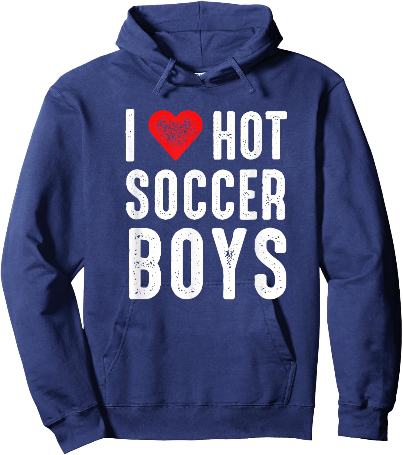 I Heart Hot Soccer Boys Hoodie - Hoodie | Navy