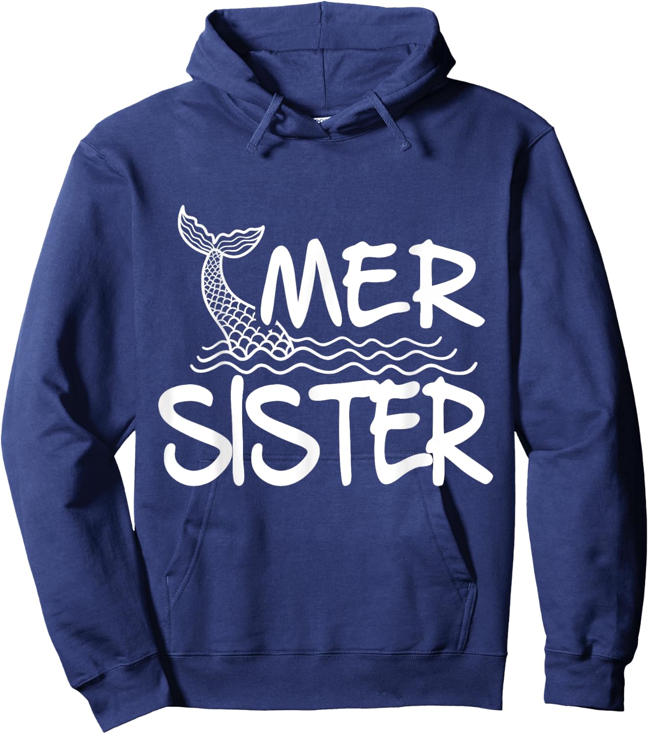 Mer Sister Mermaid Matching Family Hoodie - Hoodie | Navy