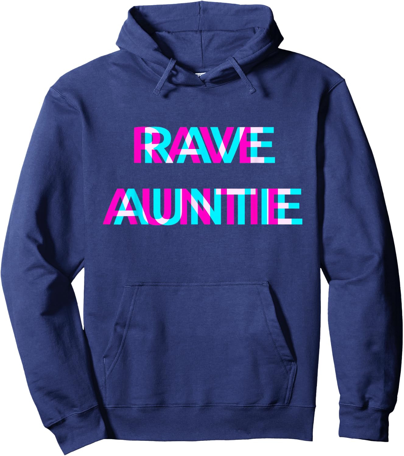 Rave Auntie Techno EDM Music Festival Aunt Aunty Raver Hoodie - Hoodie | Navy
