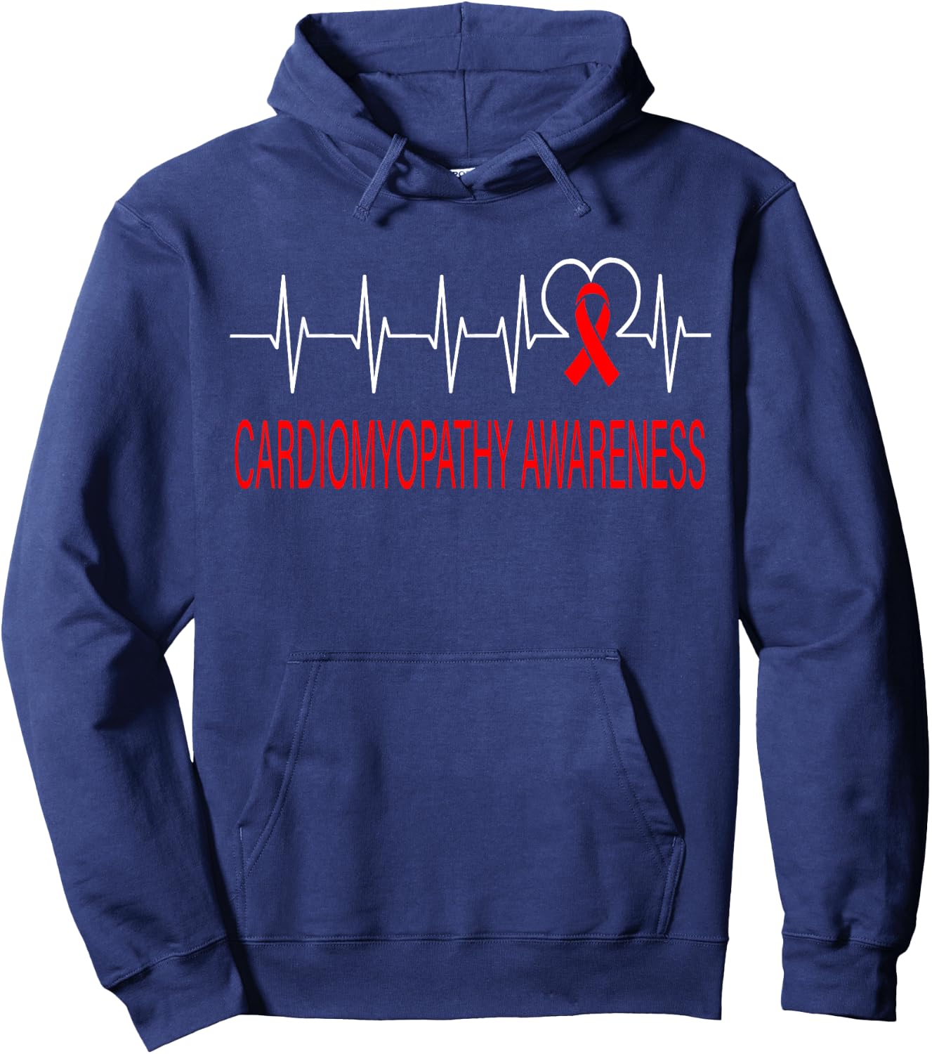Cardiomyopathy Awareness Heartbeat Women, Kids Hoodie - Hoodie | Navy