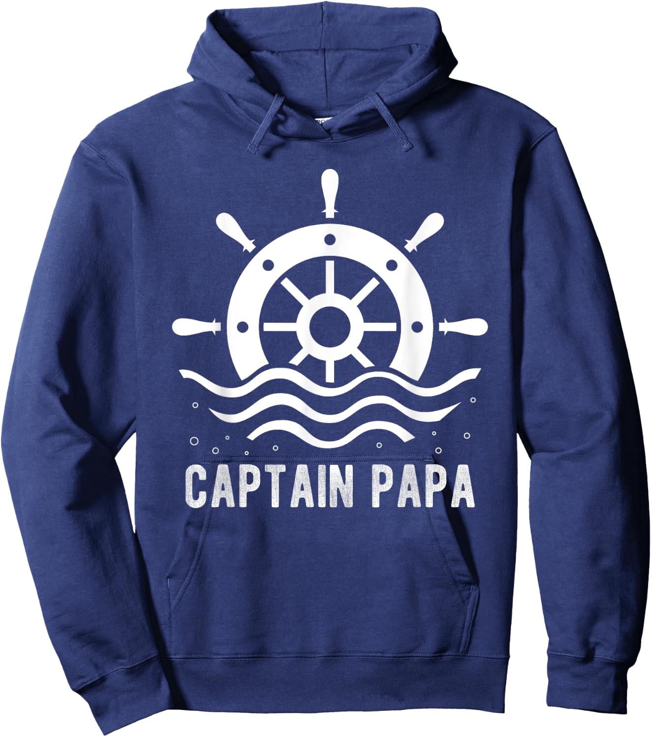 CAPTAIN PAPA Boating Father's Day Pontoon Captain Boat Lover Hoodie - Hoodie | Navy
