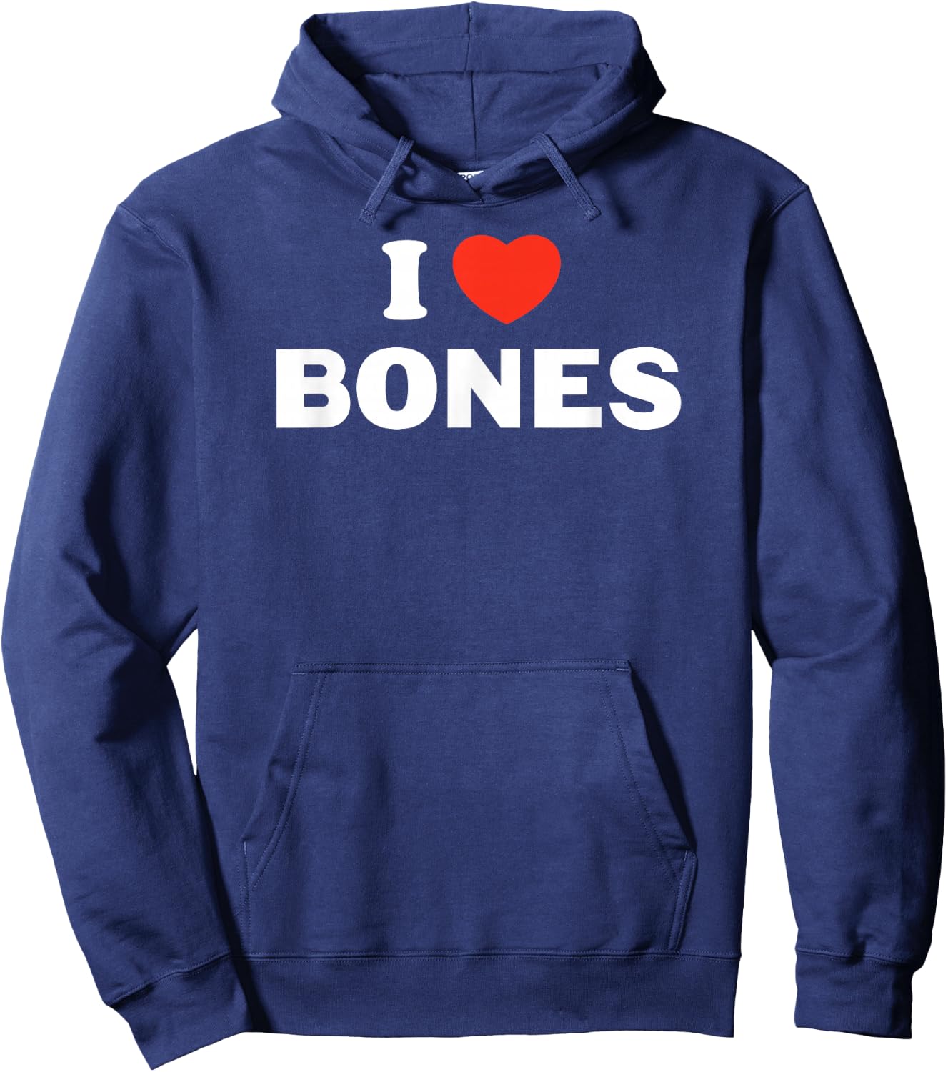 I love heart bones Hoodie - Hoodie | Navy
