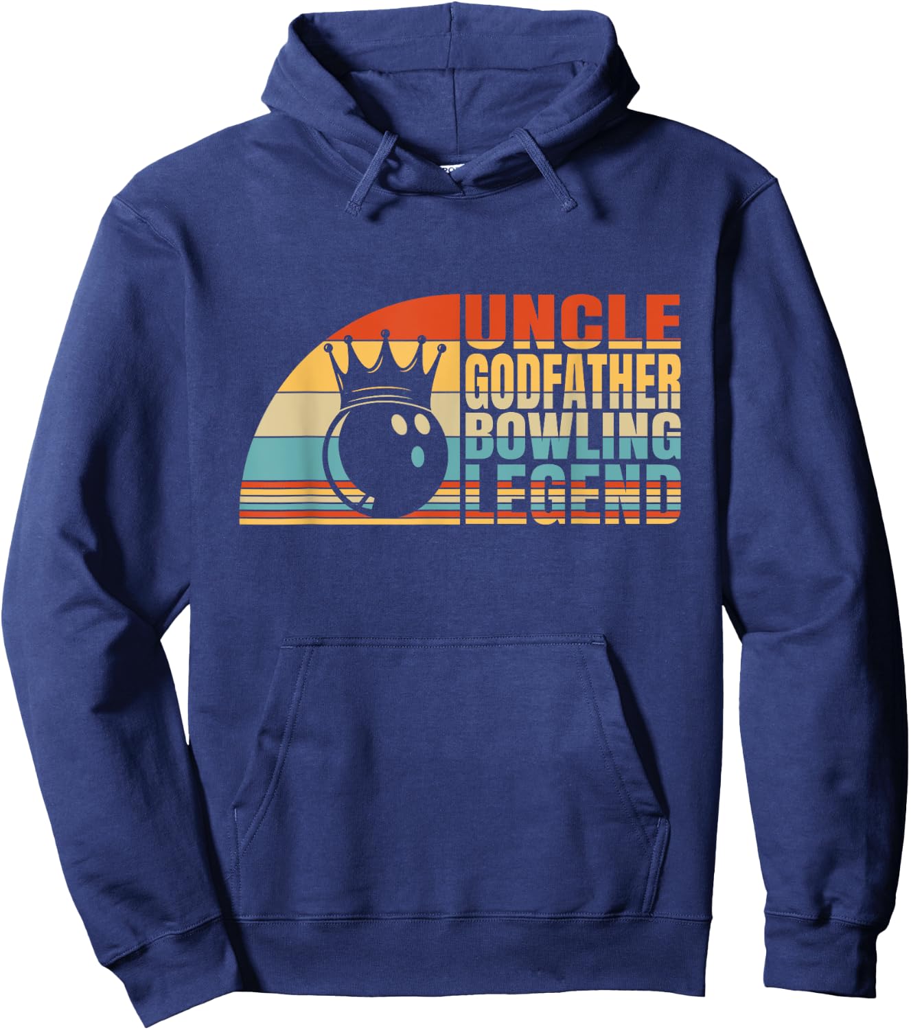 Uncle Godfather And Bowling Legend, Bowling Uncle Hoodie - Hoodie | Navy