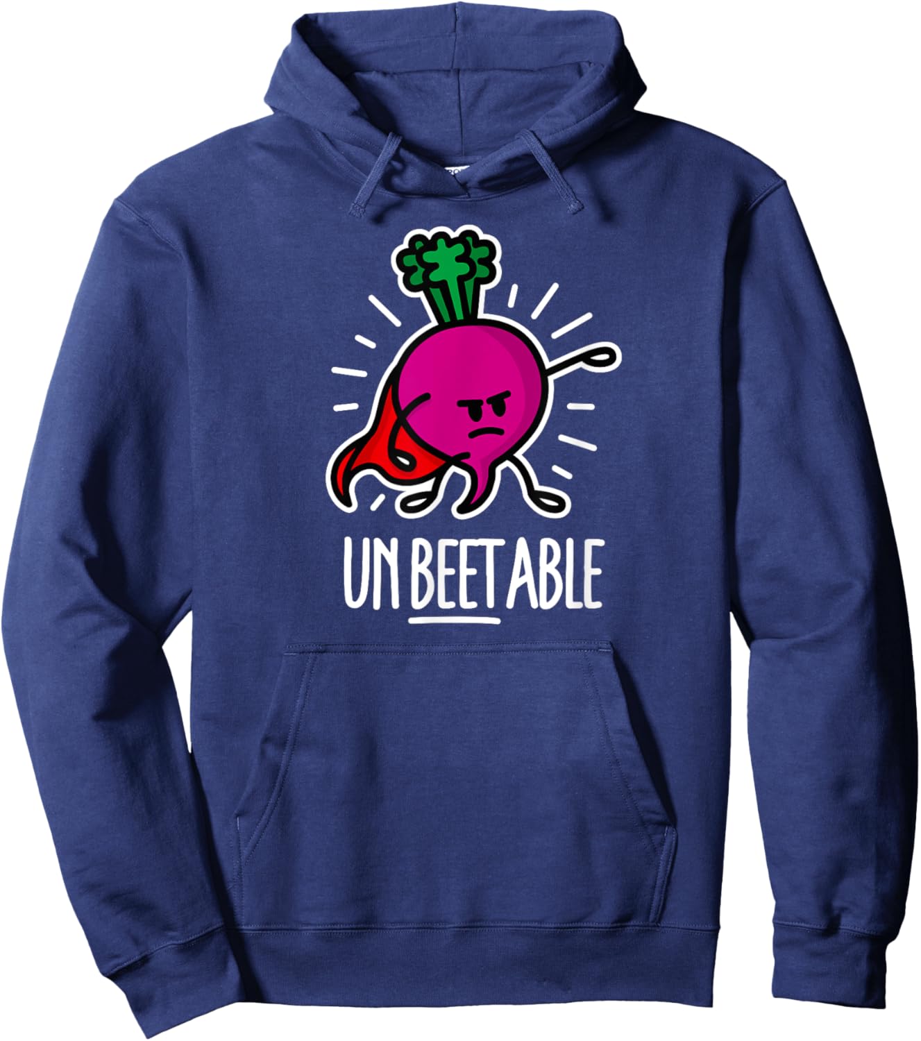 Unbeetable / unbeatable beetroot fun pun shirt gift Hoodie - Hoodie | Navy