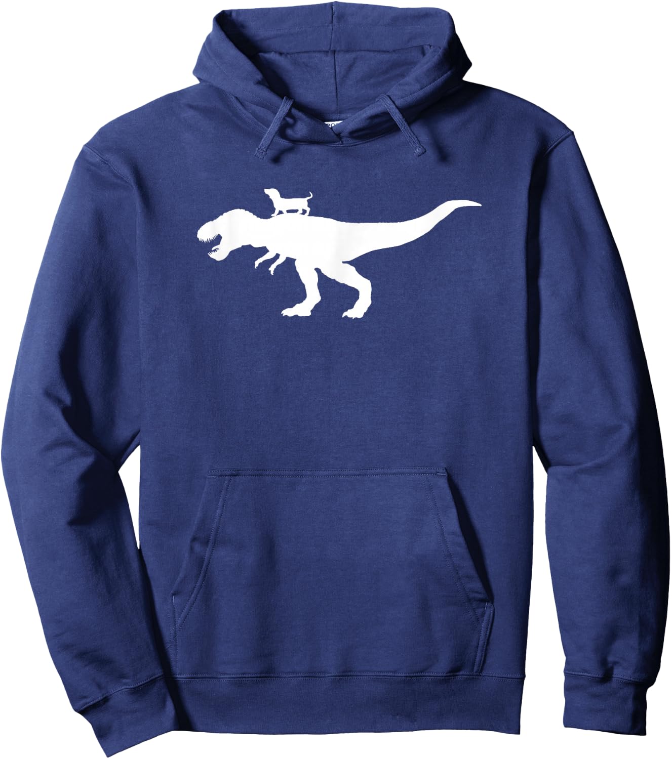 Trex Dinosaur & Dachshund Gifts Wiener Dog Owner Matching Hoodie - Hoodie | Navy
