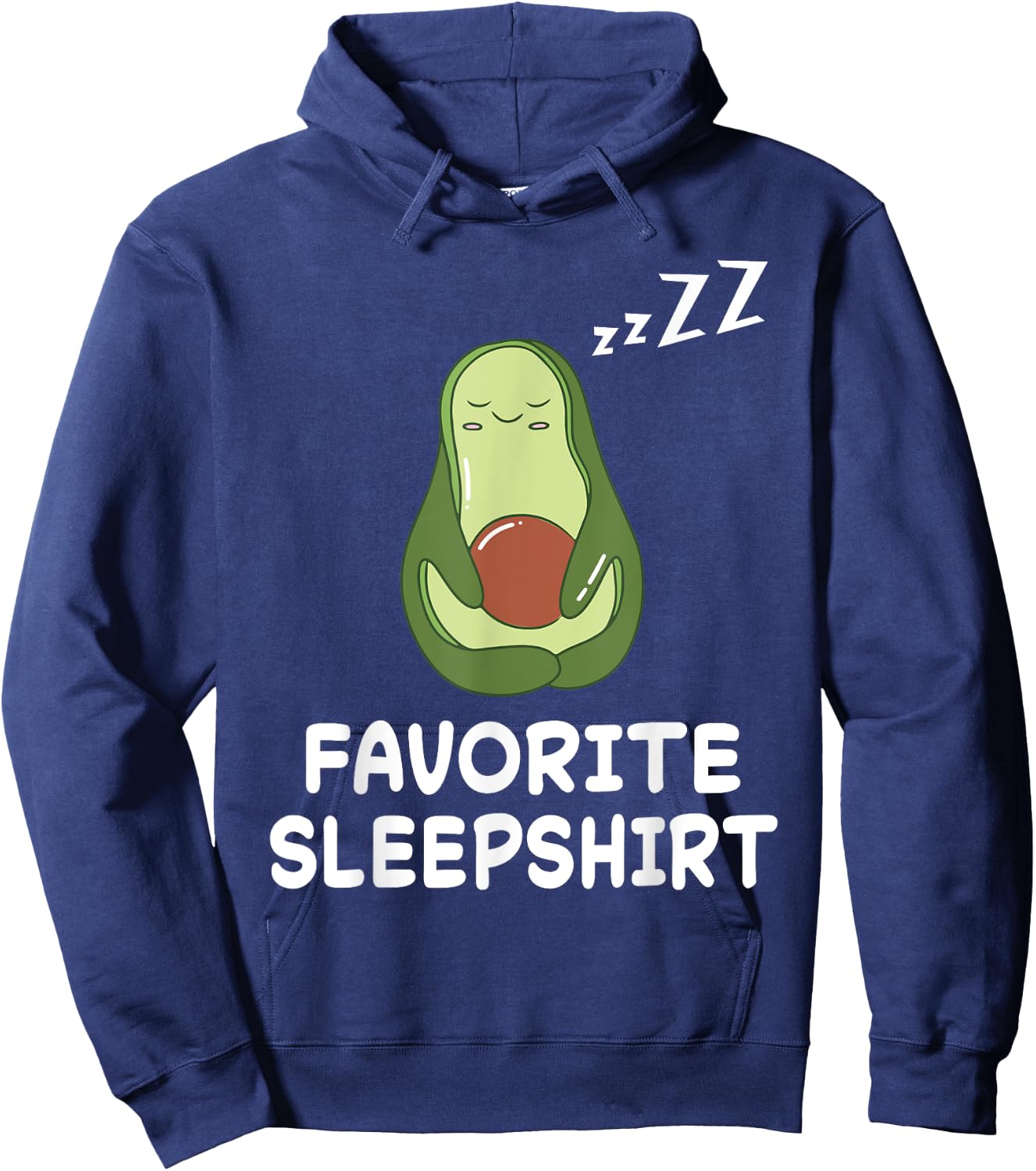 Avocado Avocados Nap Sleeping Sleep Pajama Nightgown Hoodie - Hoodie | Navy