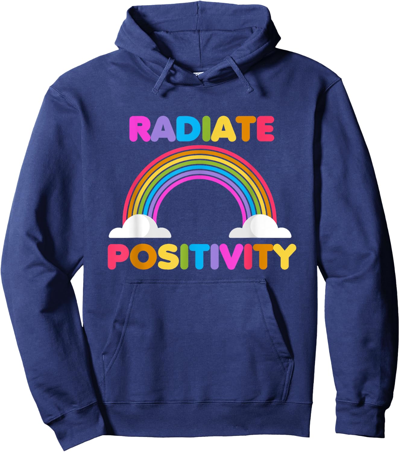 Radiate Positivity Shirt meditation & Inspirational Yoga Hoodie - Hoodie | Navy