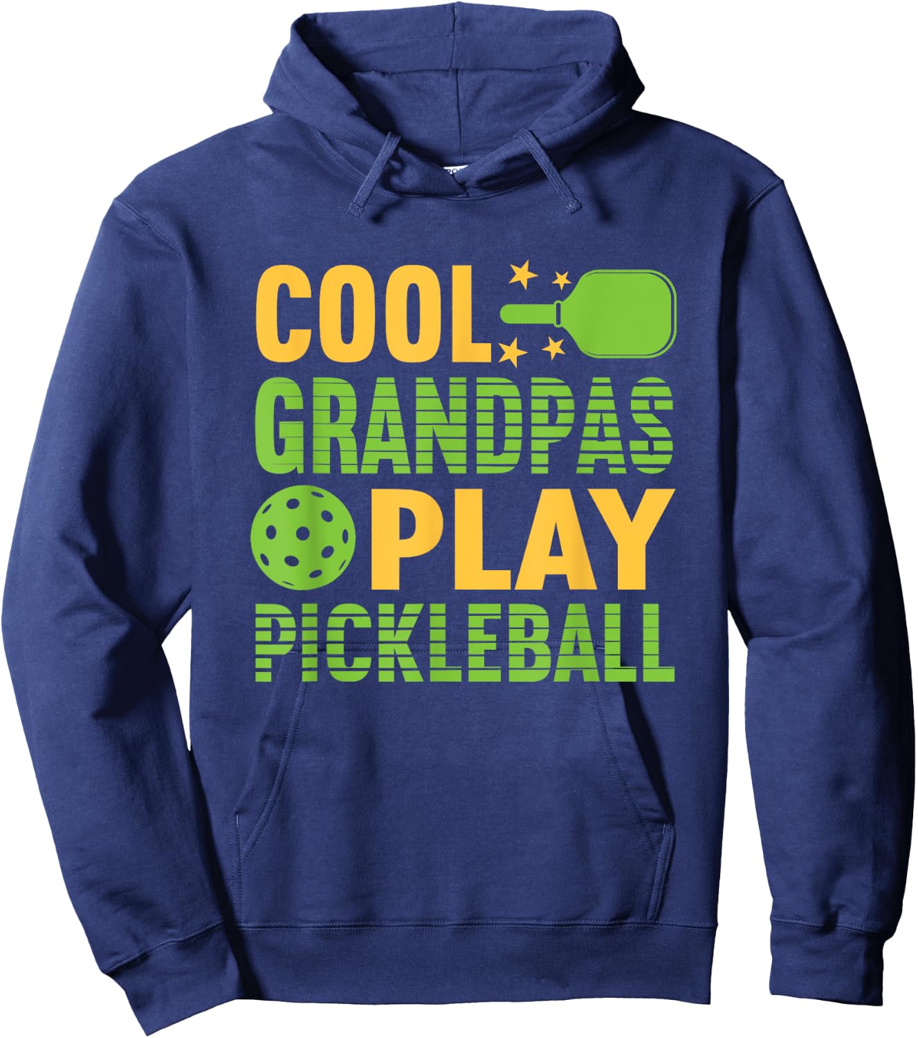 Pickle Ball Cool Grandpas Play Pickleball Pickleball Grandpa Hoodie - Hoodie | Navy