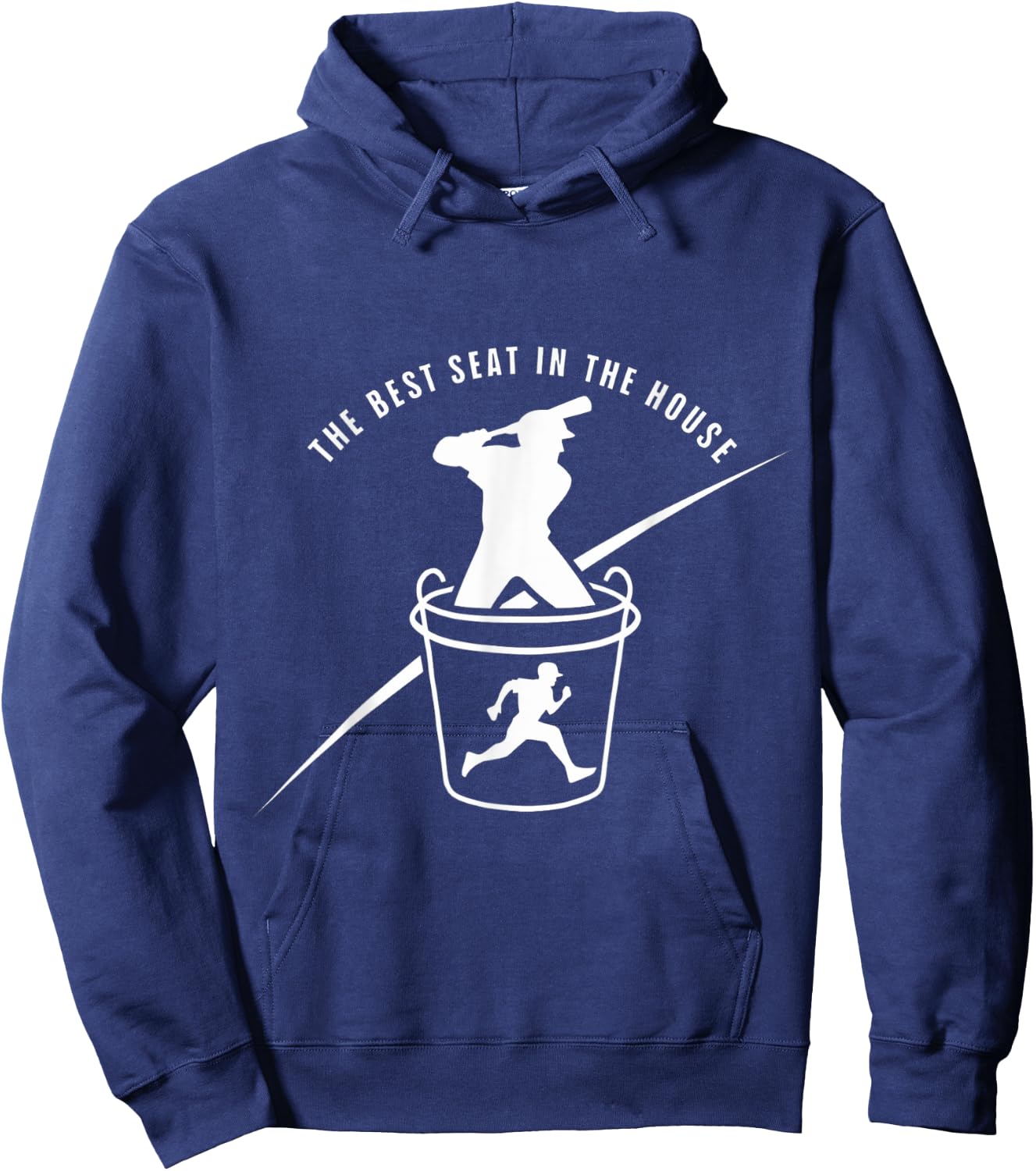 Baseball Bucket Baseball Lovers The Best Seat In The House Hoodie - Hoodie | Navy