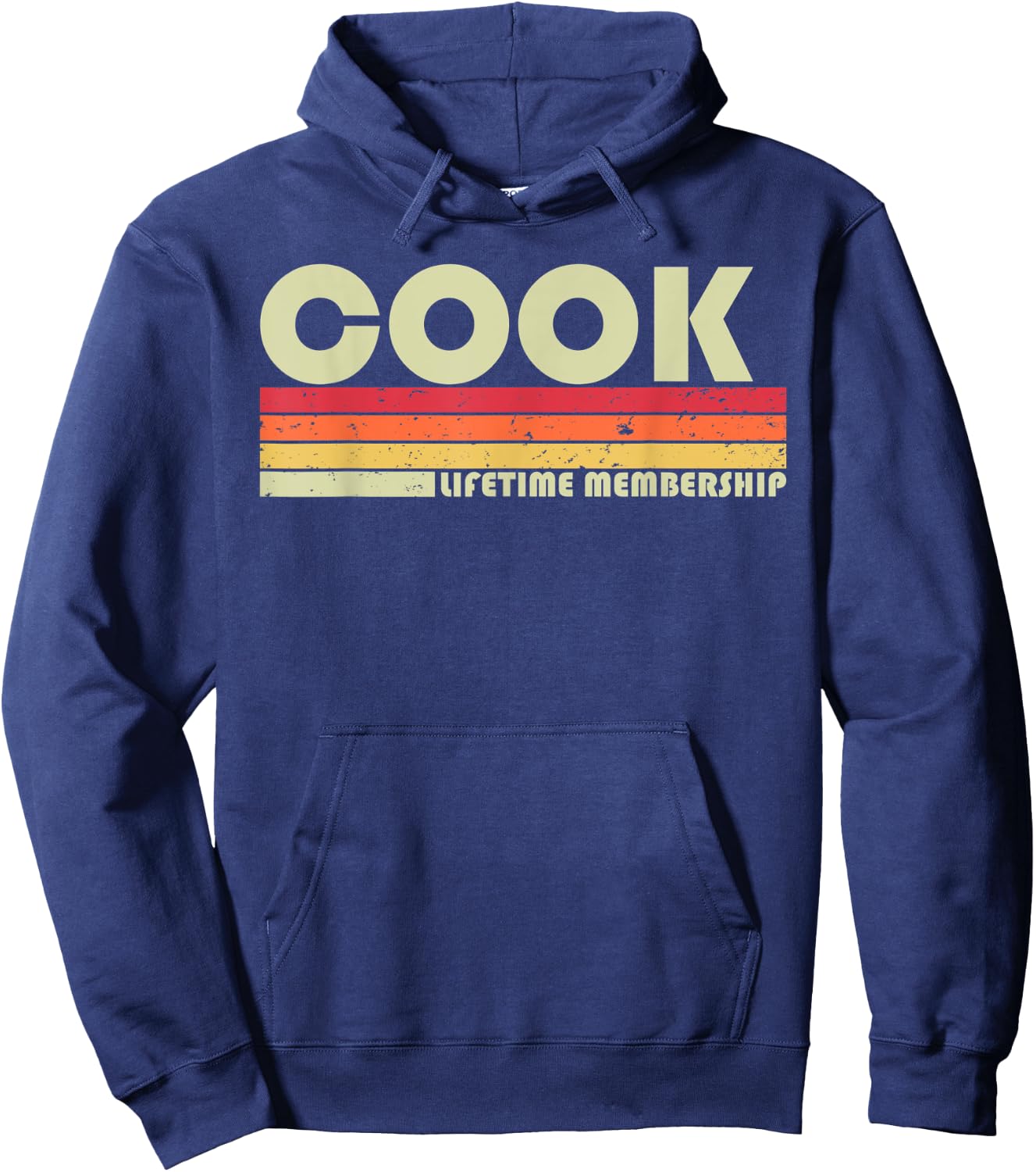COOK Surname Funny Retro Vintage 80s 90s Birthday Reunion Hoodie - Hoodie | Navy