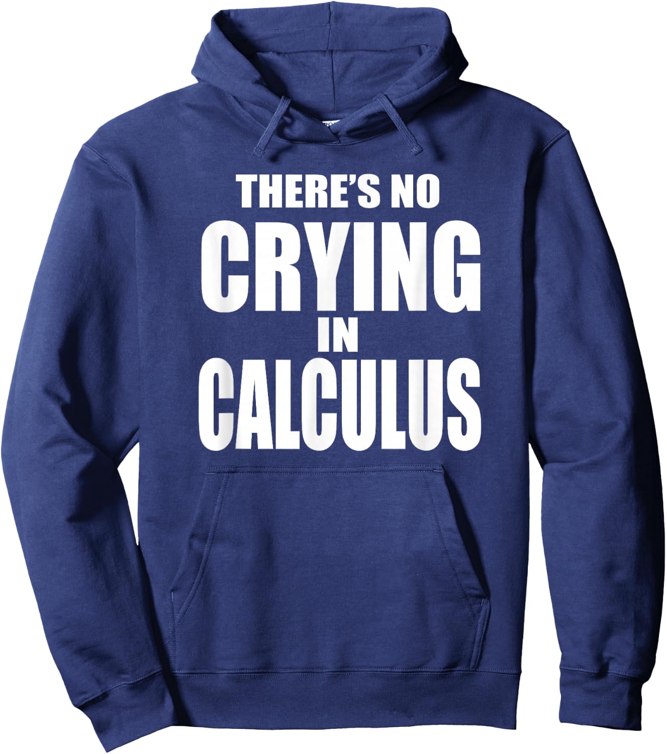 THERE'S NO CRYING IN CALCULUS Funny Math Nerd Geeks Hoodie - Hoodie | Navy