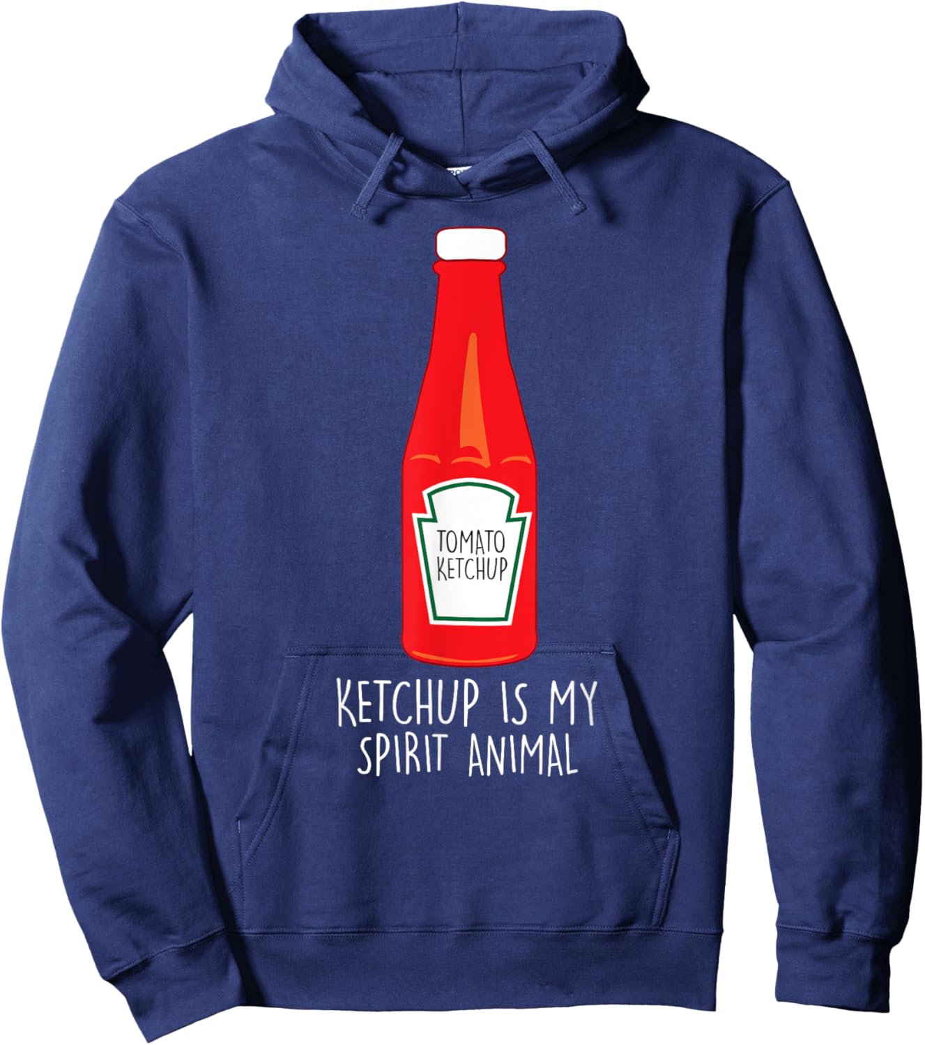 Funny ketchup is my spirit animal Hoodie - Hoodie | Navy