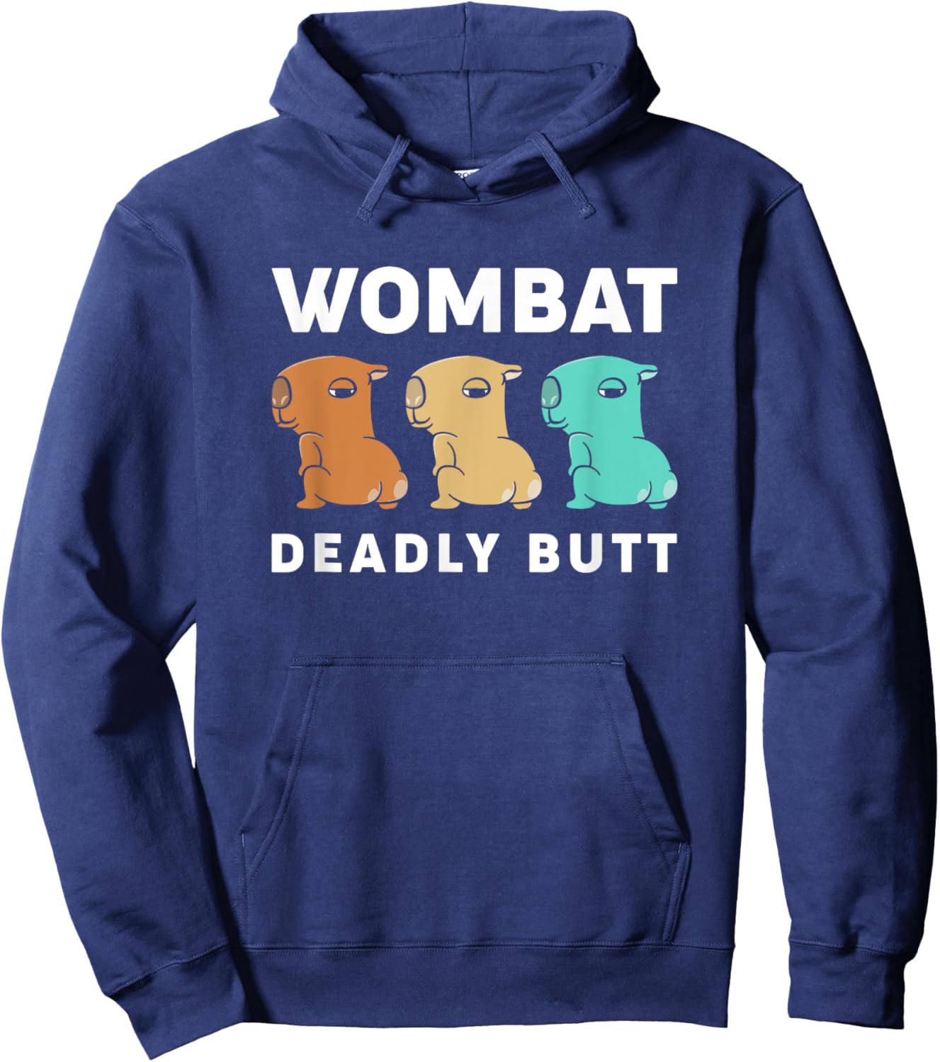 Wombat Deadly Butt Retro Funny Twerking Wombats Hoodie - Hoodie | Navy