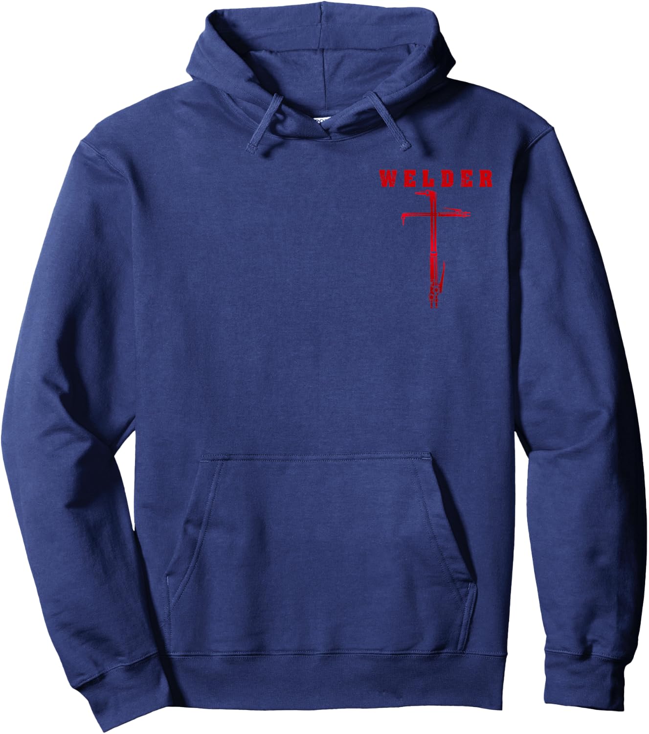 Welder Prayer Cross Welding Christian Dad Husband , Small, Black Hoodie - Hoodie | Navy