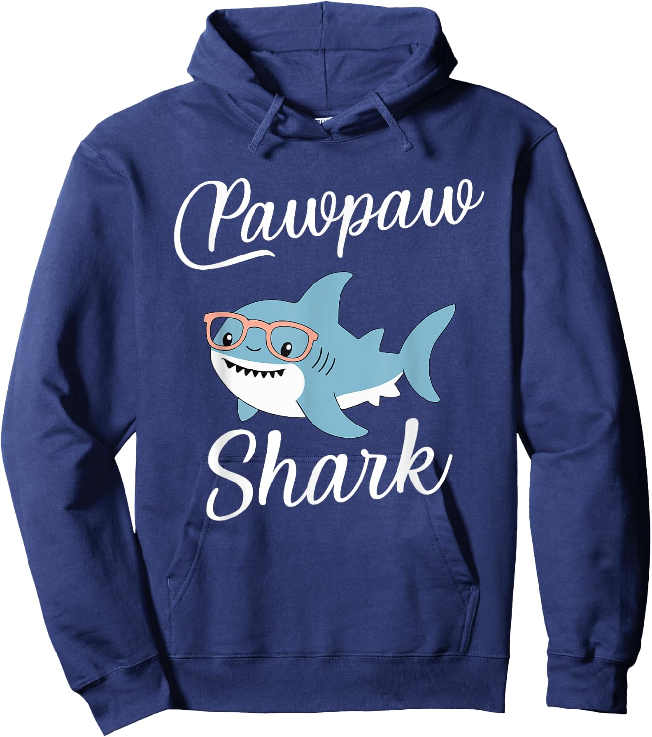 PawPaw Shark Funny Matching Family Grandpa Paw-Paw Hoodie - Hoodie | Navy