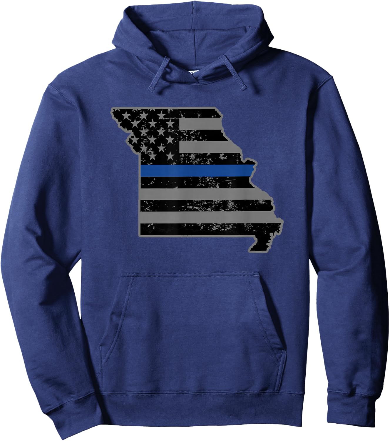 Missouri State Highway Patrol Shirt Thin Blue Line Flag Shir Hoodie - Hoodie | Navy