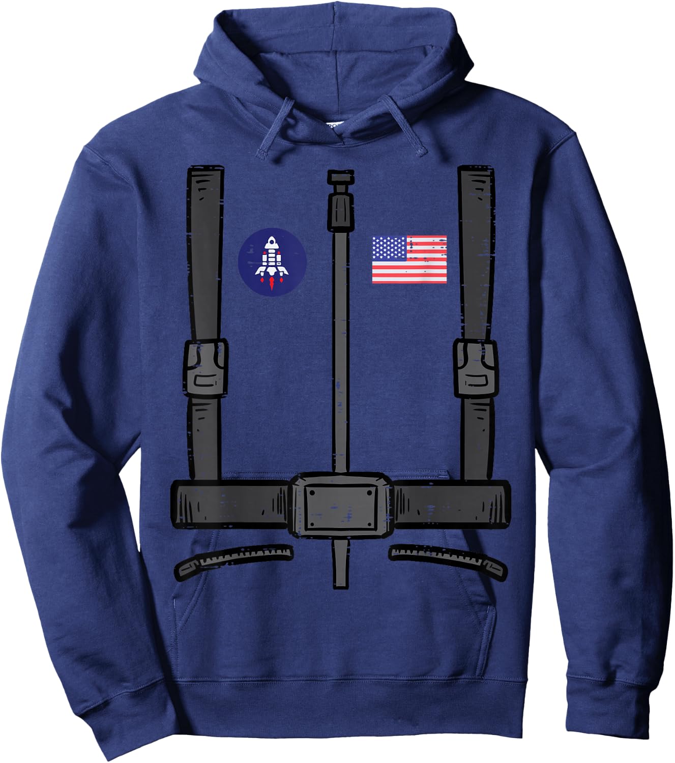 US Astronaut Costume Space Suit Galaxy Men Women Boys Kids Hoodie - Hoodie | Navy