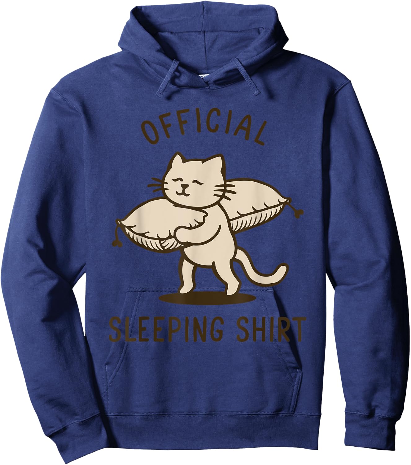 Official Sleep Shirt Cat Funny Men Women Hoodie - Hoodie | Navy