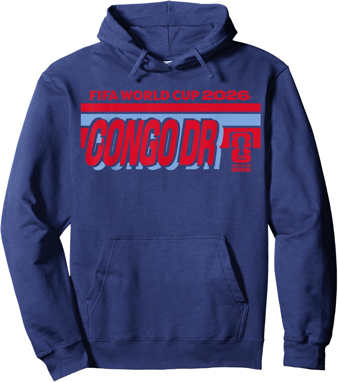 FIFA World CUP26 Congo DR Stack Banner Hoodie - Hoodie | Navy