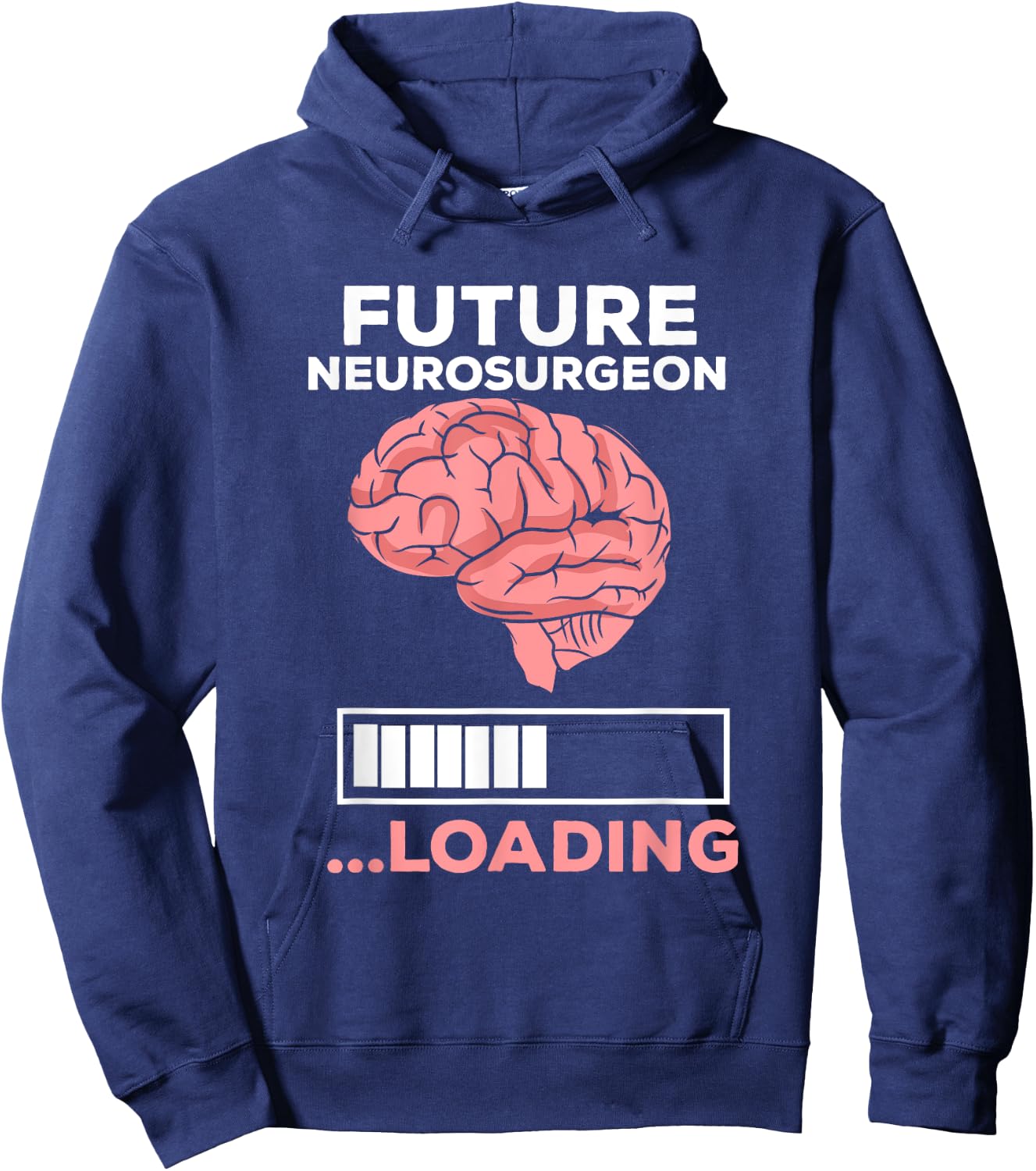 Medical Student Motivation Apparel Future Neurosurgeon Loading Aspiring Surgeon Artwork Hoodie - Hoodie | Navy