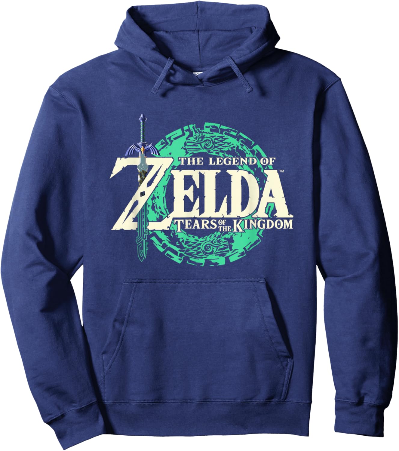 The Legend of Zelda Tears of the Kingdom Hyrule Front & Back Hoodie - Hoodie | Navy