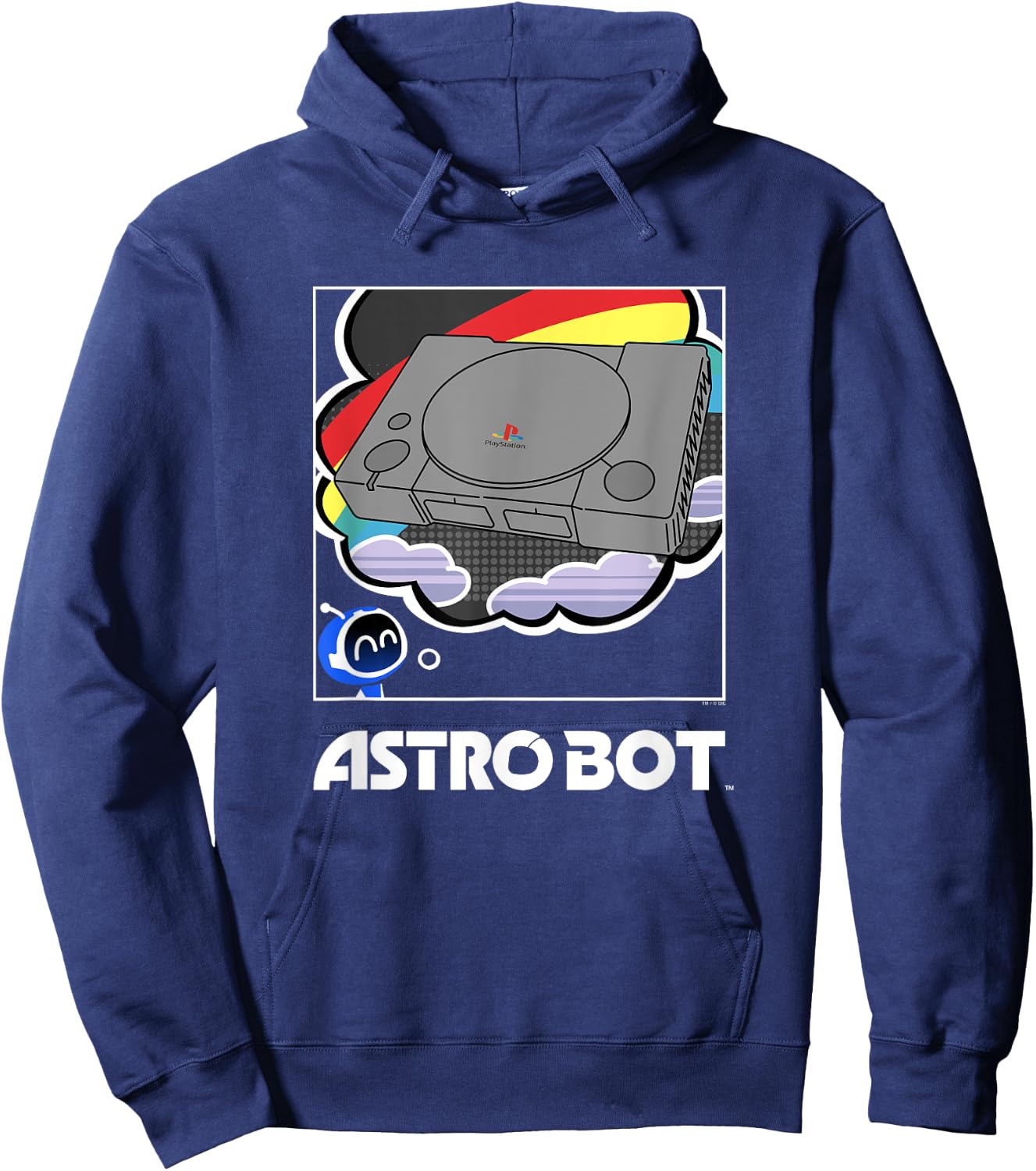 Astro Bot Dreams of PlayStation Gaming Video Game Hoodie - Hoodie | Navy