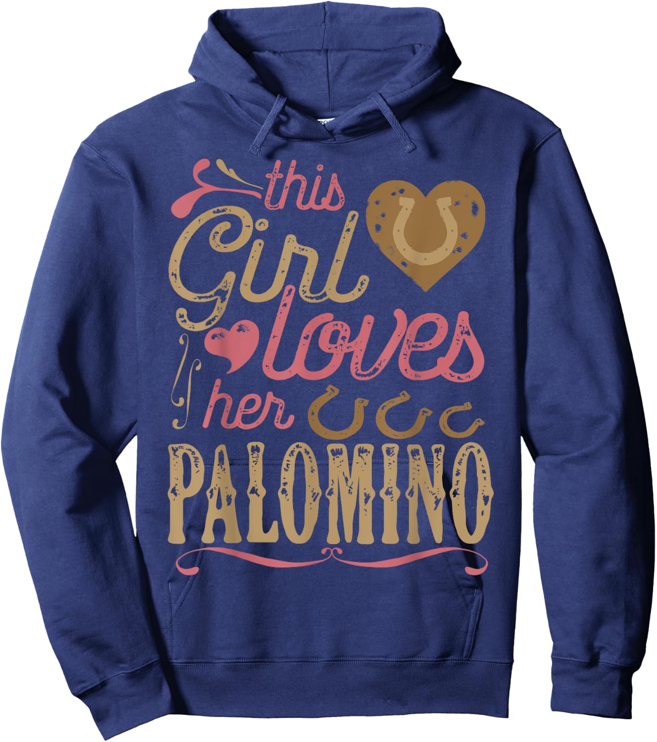 Palomino Horse Shirt - Palomino Horse Lover Gift Hoodie - Hoodie | Navy