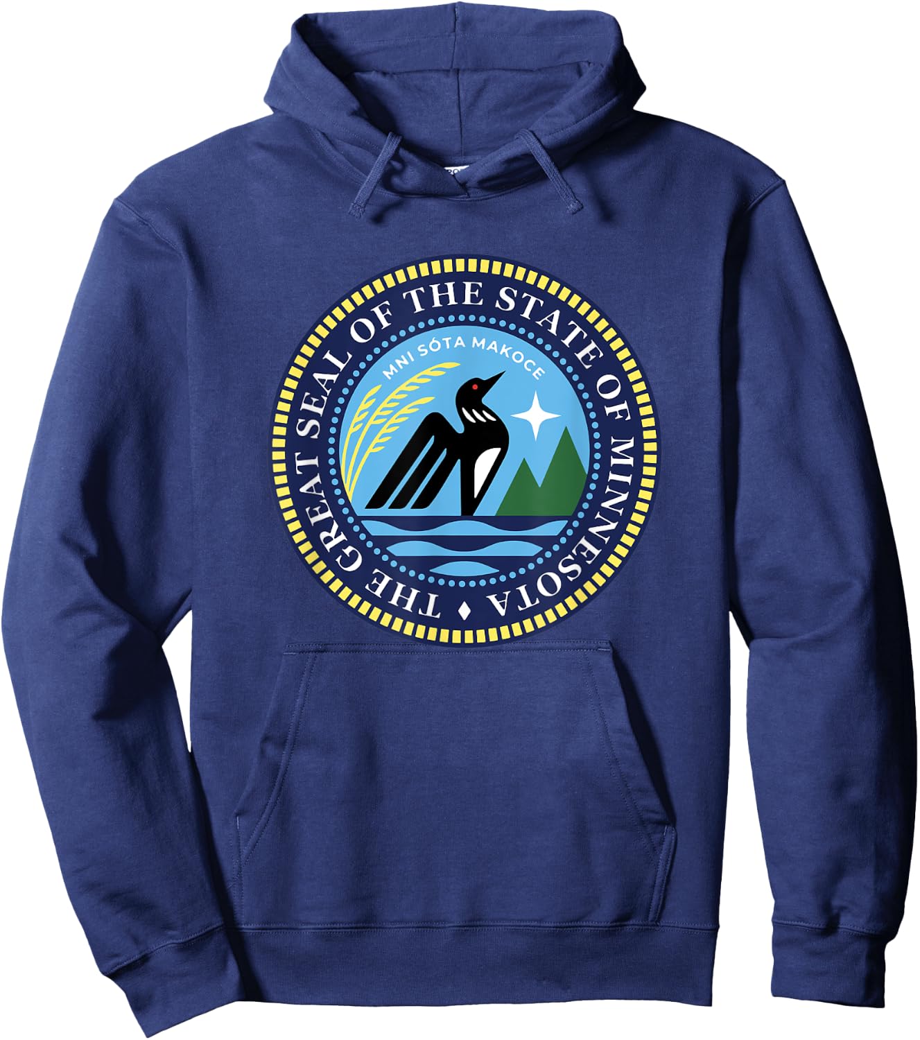 Minnesota Seal with Loon Hoodie - Hoodie | Navy