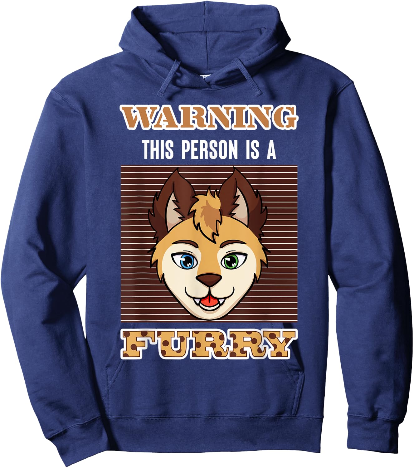 Cosplay Costume Anime Characters Cosplayer Warning Furry Hoodie - Hoodie | Navy
