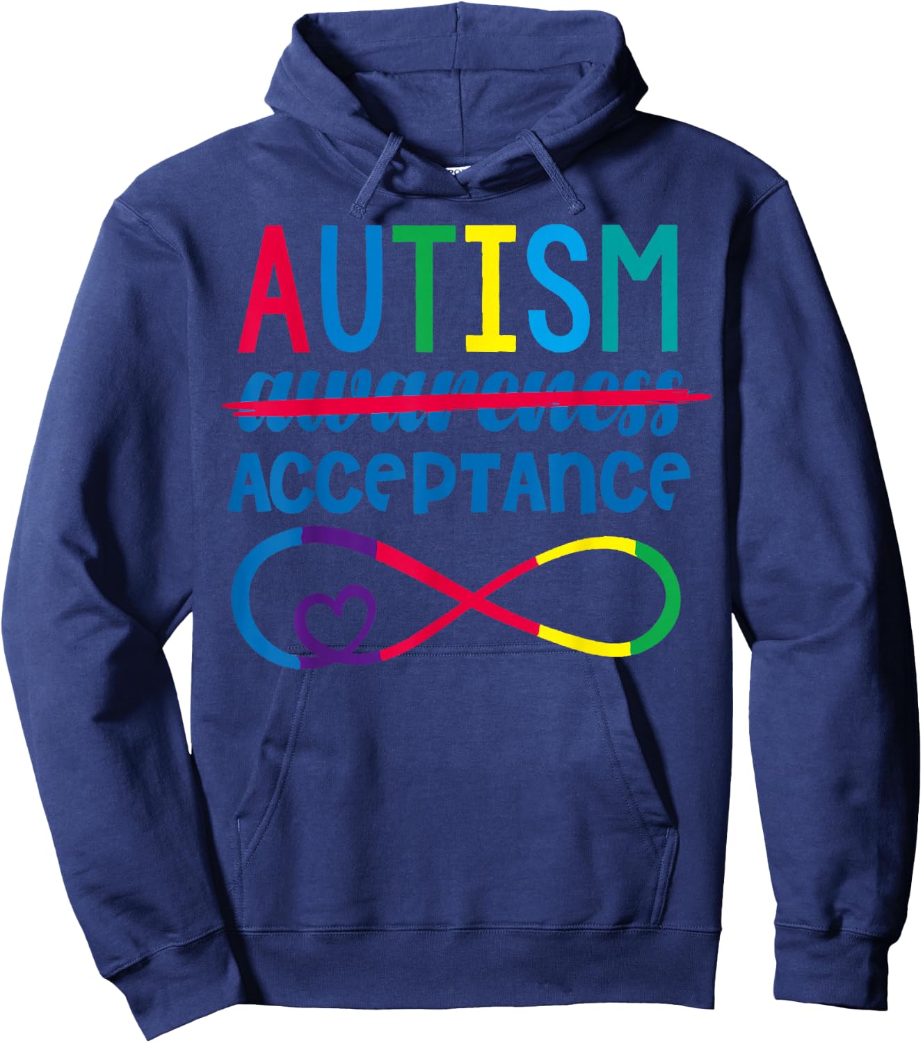 Red Instead Autism In April We Wear Red Autism Awareness Hoodie - Hoodie | Navy