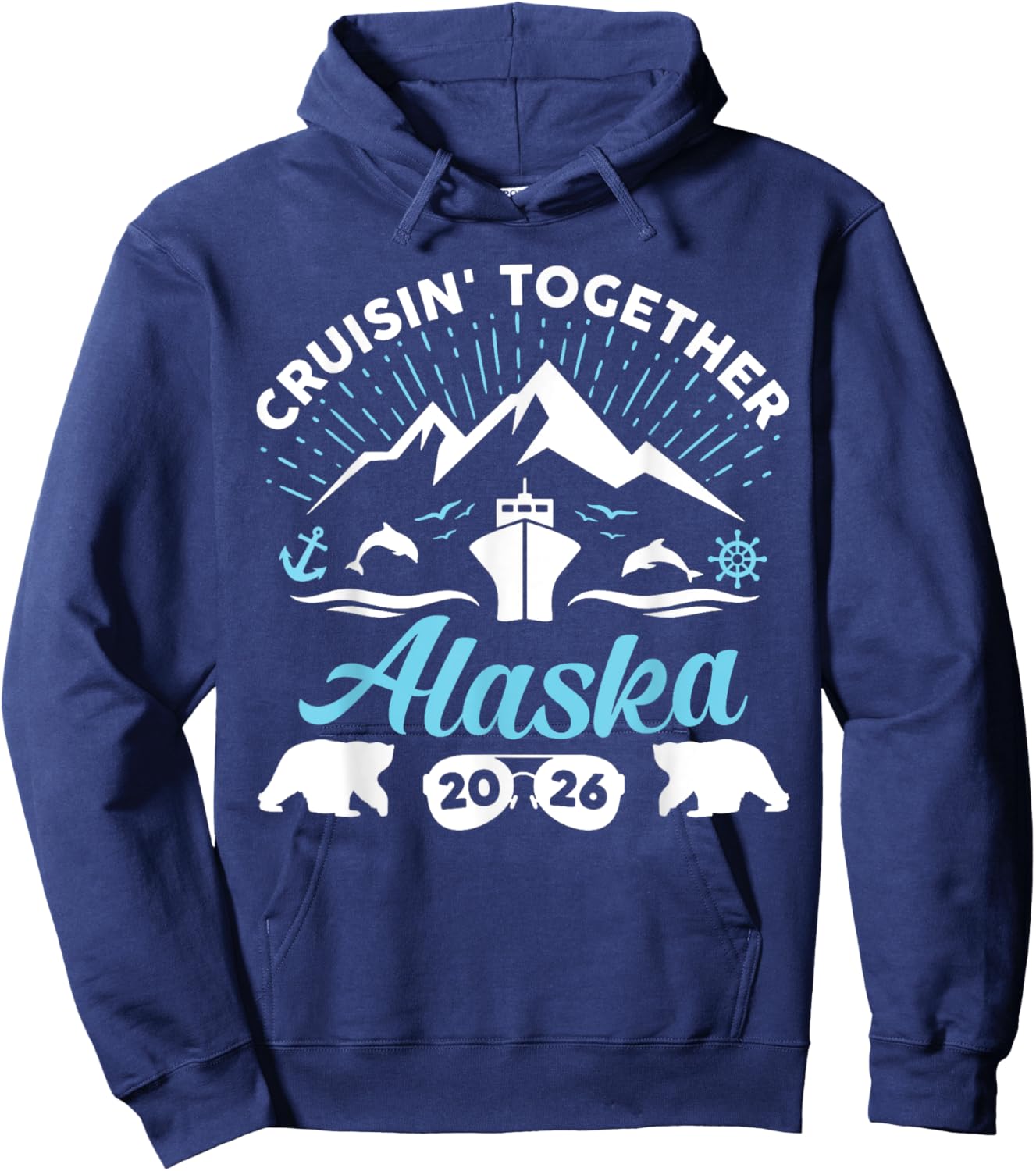 Alaska Cruise 2026 Family Summer Vacation Travel Matching Hoodie - Hoodie | Navy