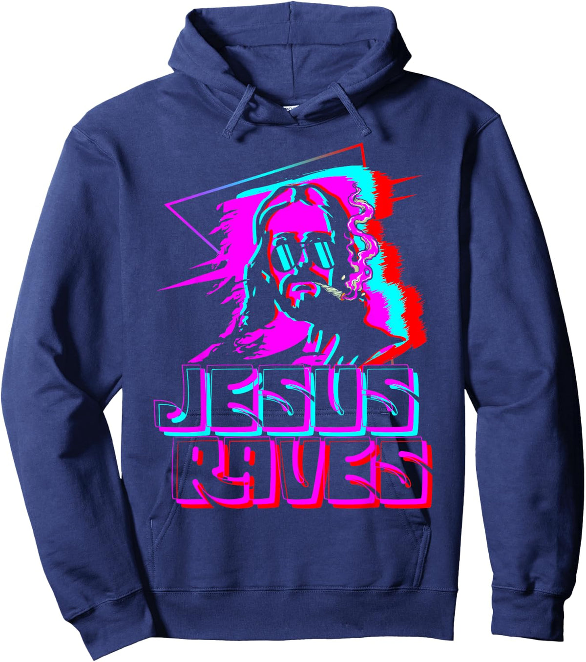 Jesus Raves House Music Techno Music Rave Party Hoodie - Hoodie | Navy
