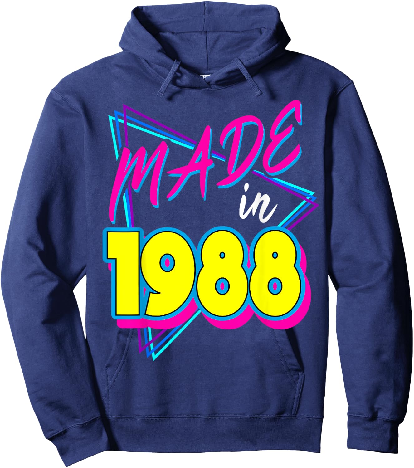 Made in 1988 33rd Birthday Retro 33 Years Old 80s Vintage Hoodie - Hoodie | Navy