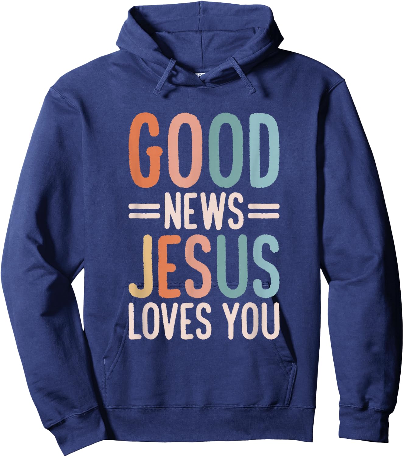 Good News Jesus Loves You Christian Hoodie - Hoodie | Navy