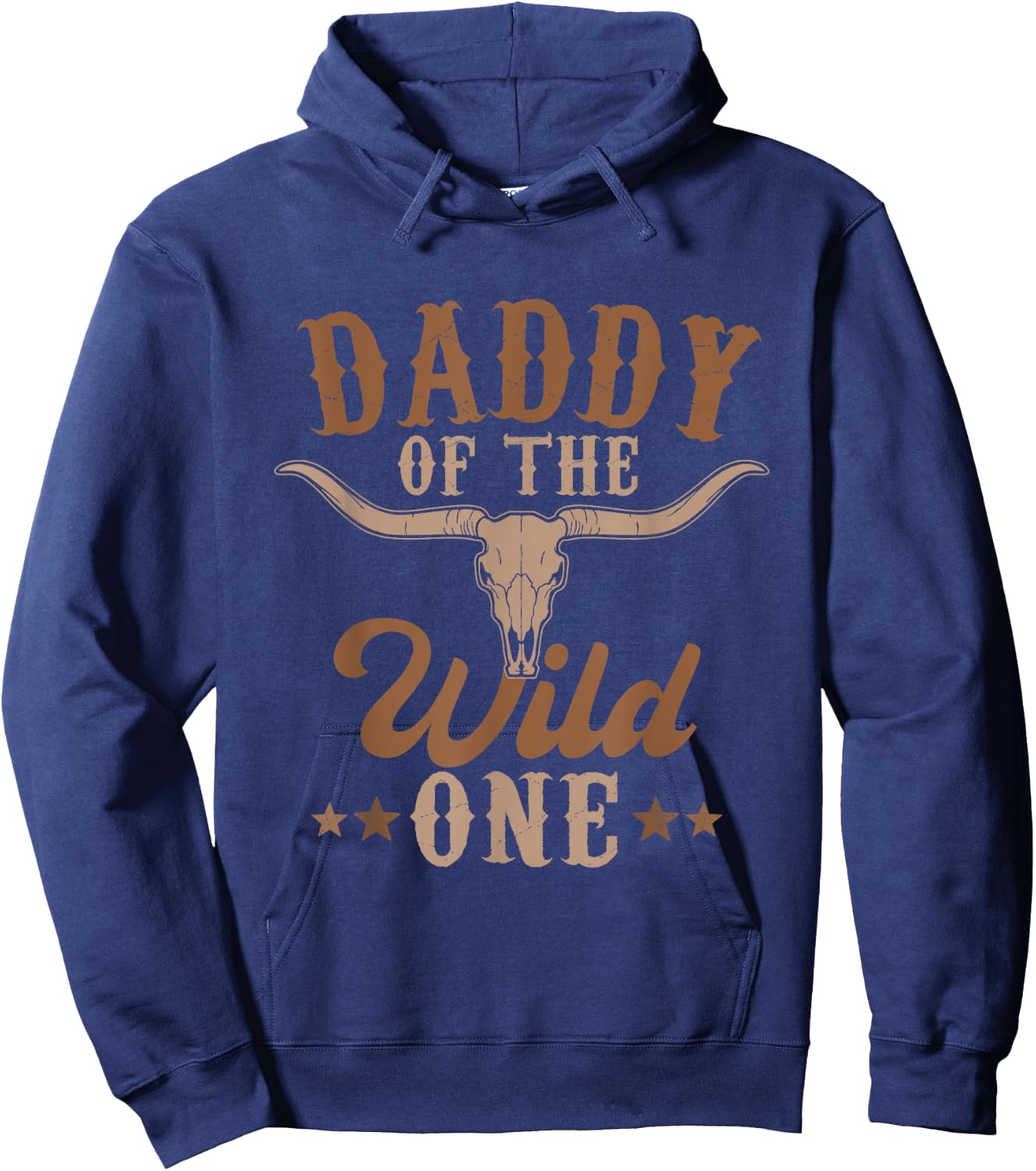 Daddy Of The Wild One Cowboy Western Rodeo Party Matching Hoodie - Hoodie | Navy