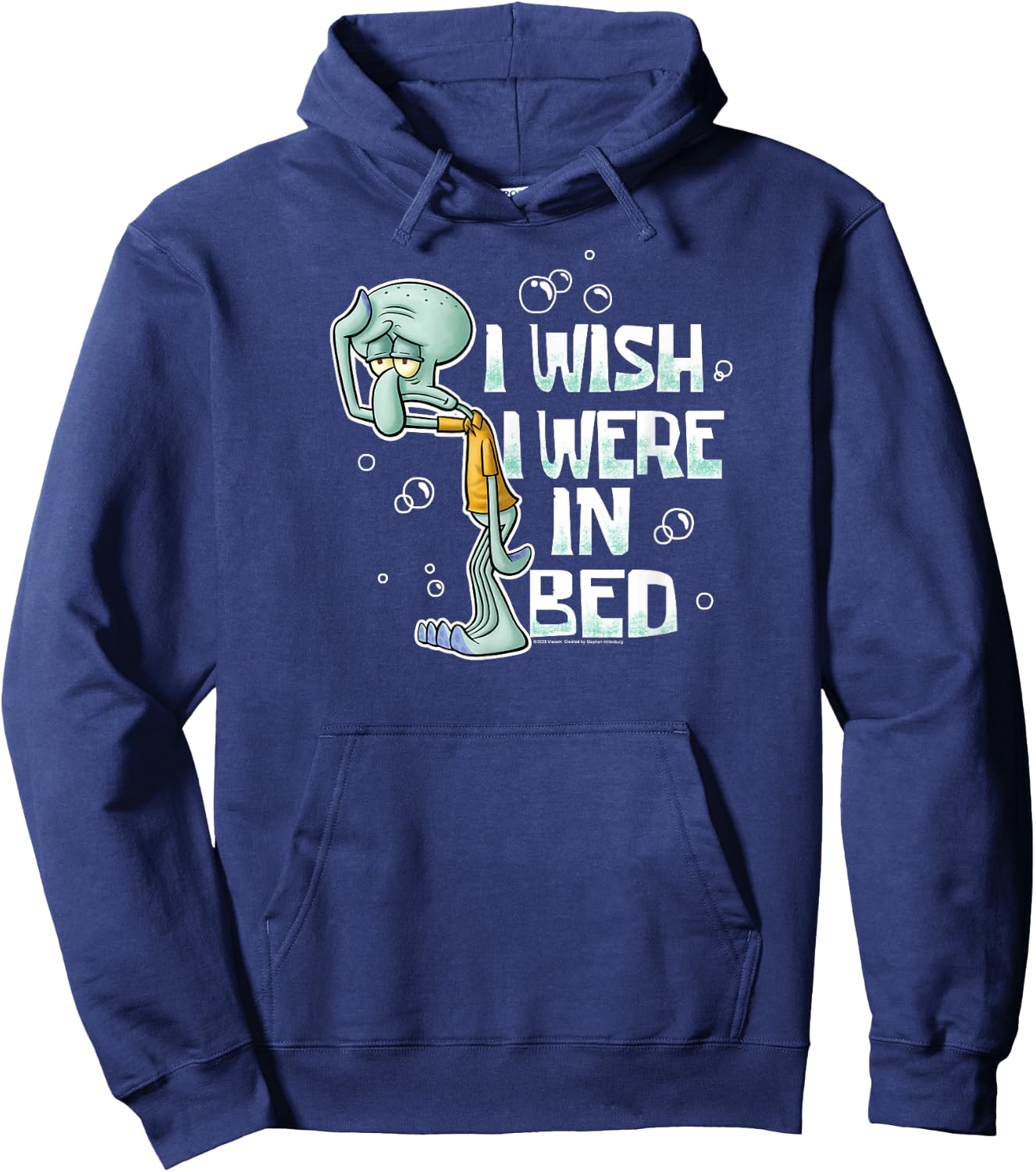 SpongeBob SquarePants - Squidward I Wish I Were In Bed Hoodie - Hoodie | Navy