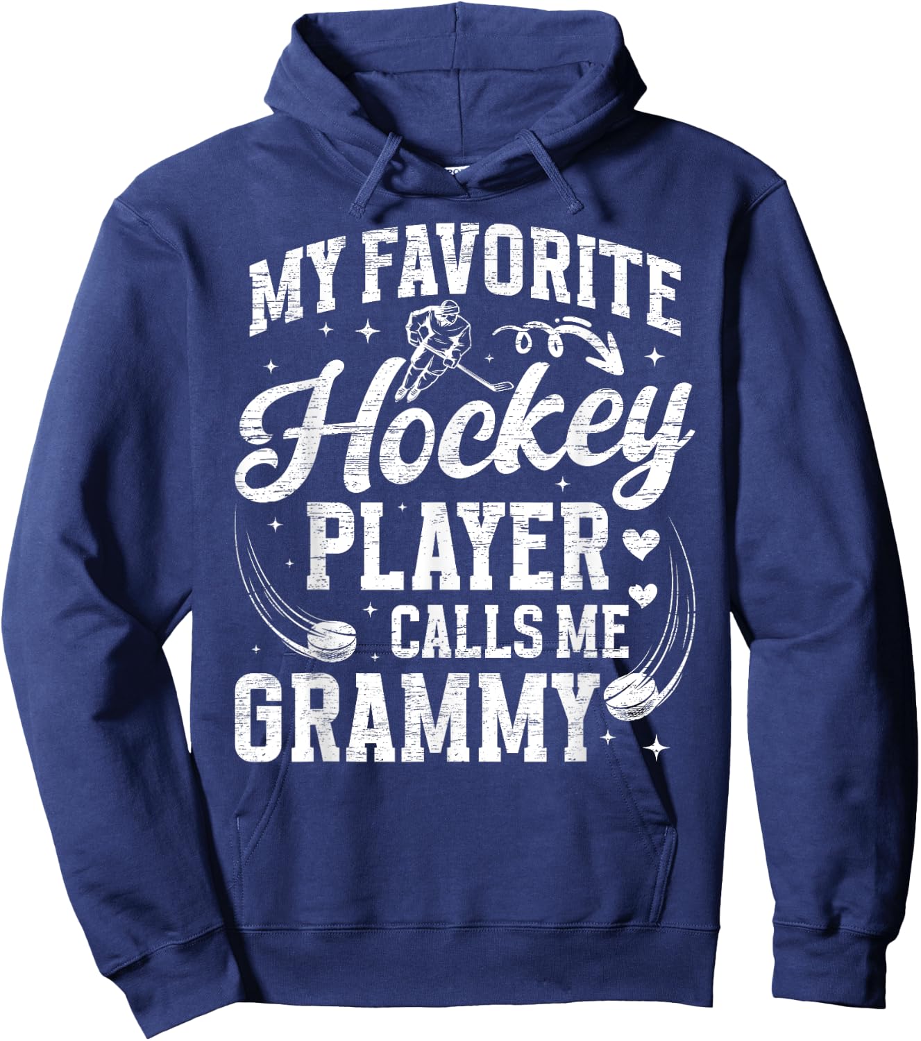 Hockey Grammy Grandma Proud Grammy Of A Hockey Player Hoodie - Hoodie | Navy