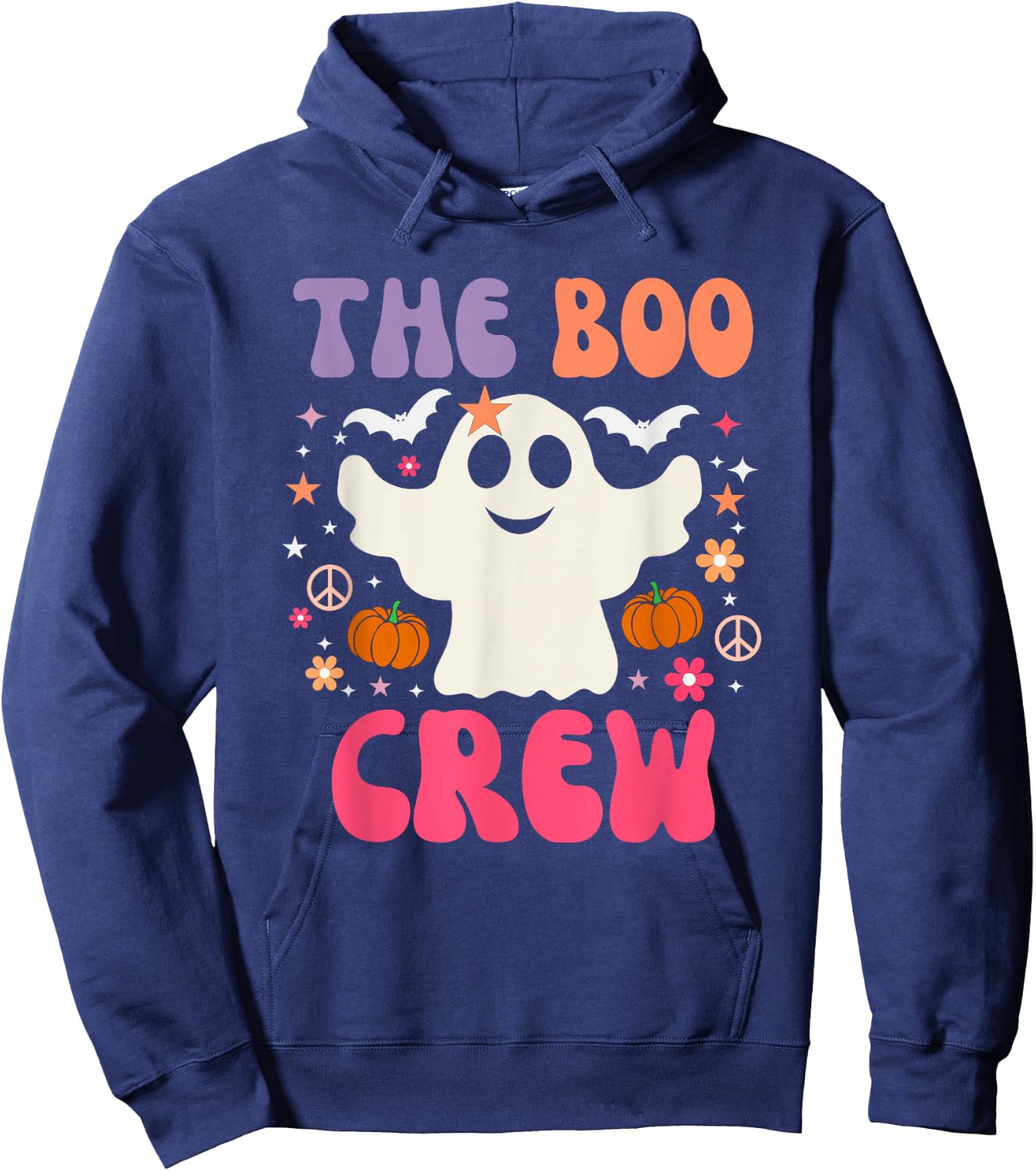 Halloween The Boo Crew - Cute Ghost - Spooky Family Matching Hoodie - Hoodie | Navy