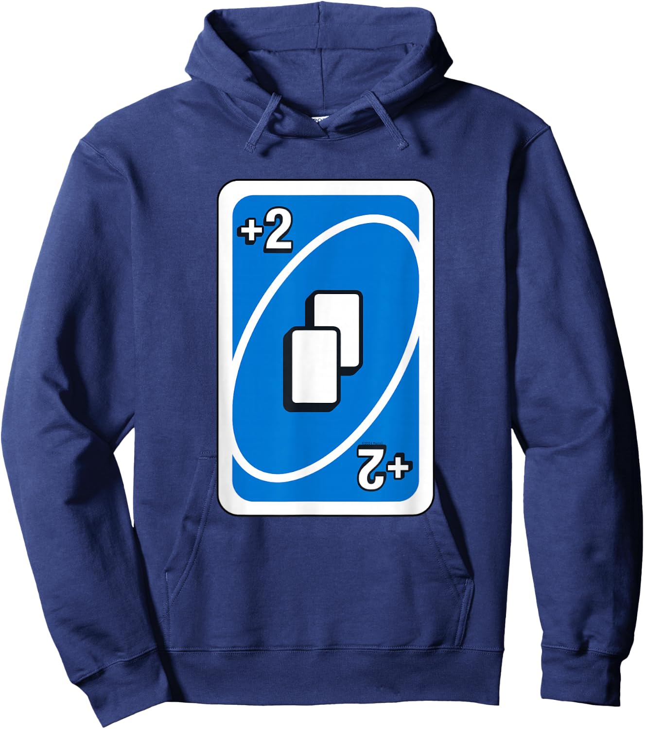 UNO - Blue Draw Two Card Hoodie - Hoodie | Navy