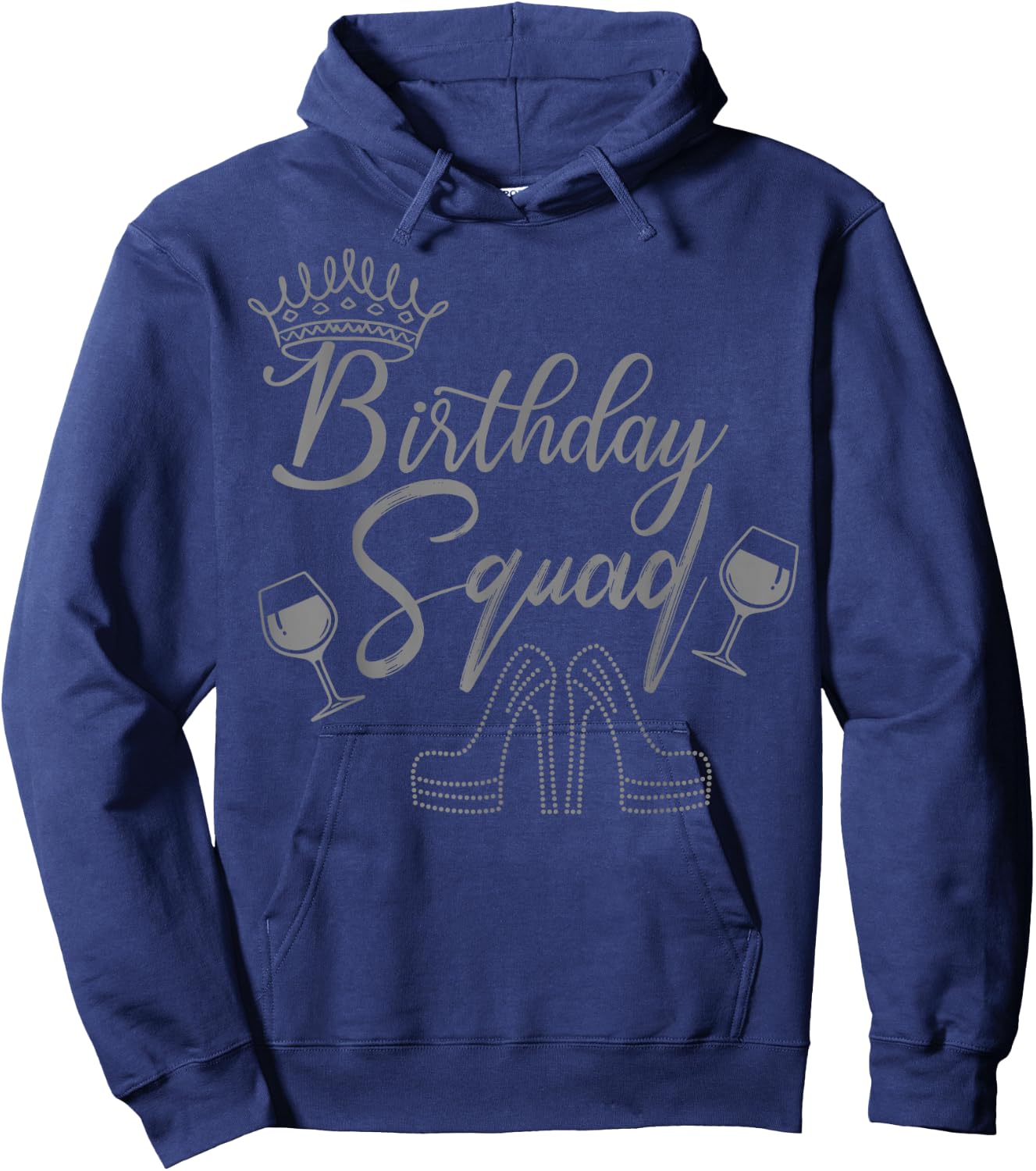 Crown and Shoes - Birthday Squad Hoodie - Hoodie | Navy