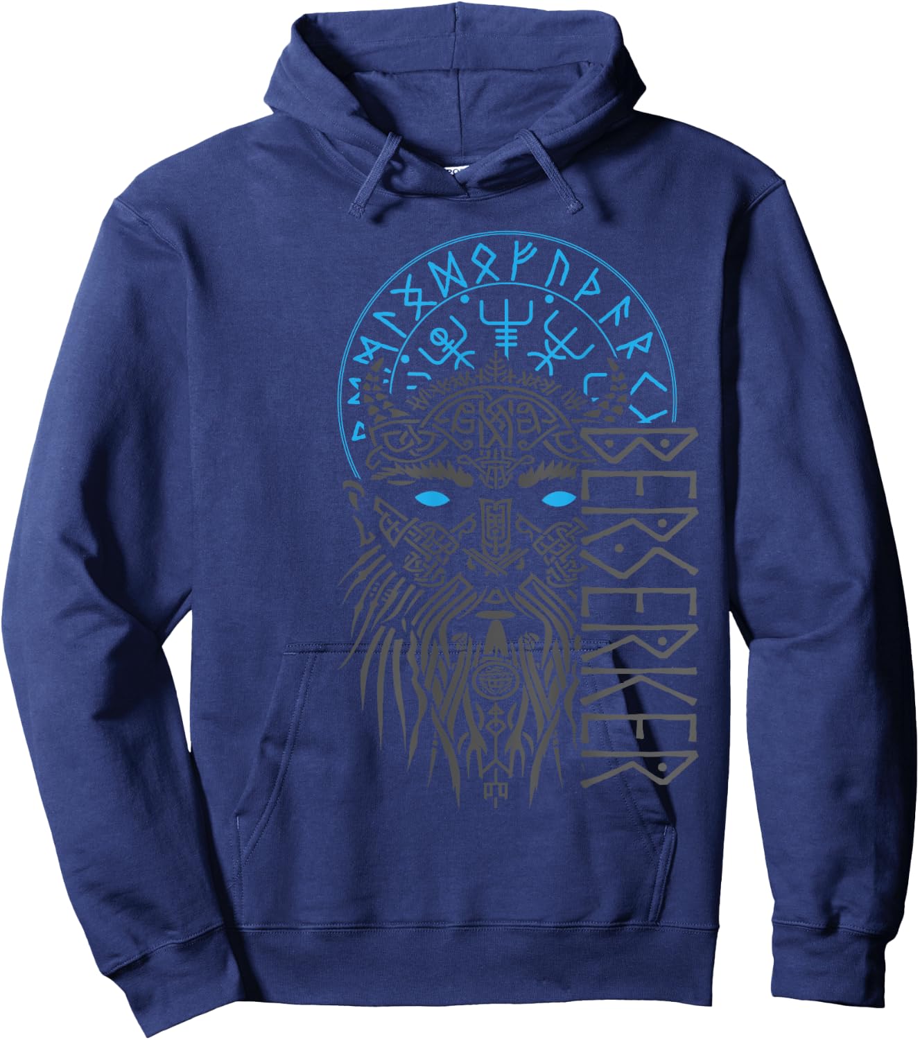 Berserker & Viking Compass - Nordic Odin Design Hoodie - Hoodie | Navy